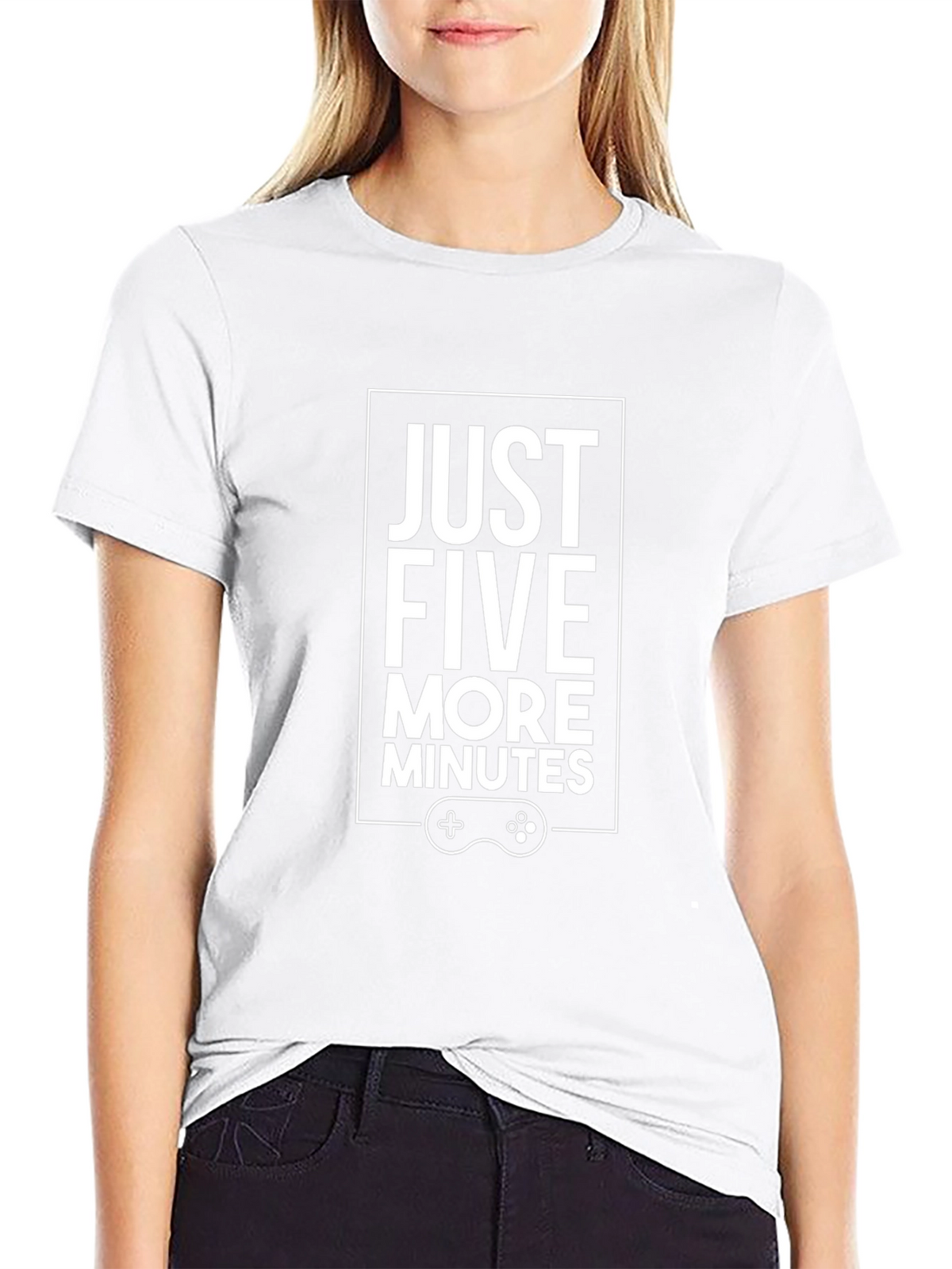 Just Five More Minutes Black Graphic Tee