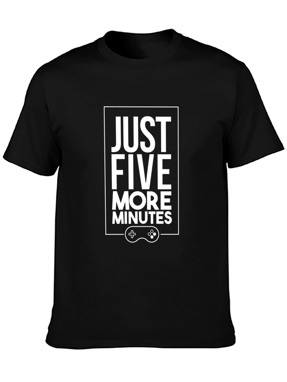Just Five More Minutes Black Graphic Tee
