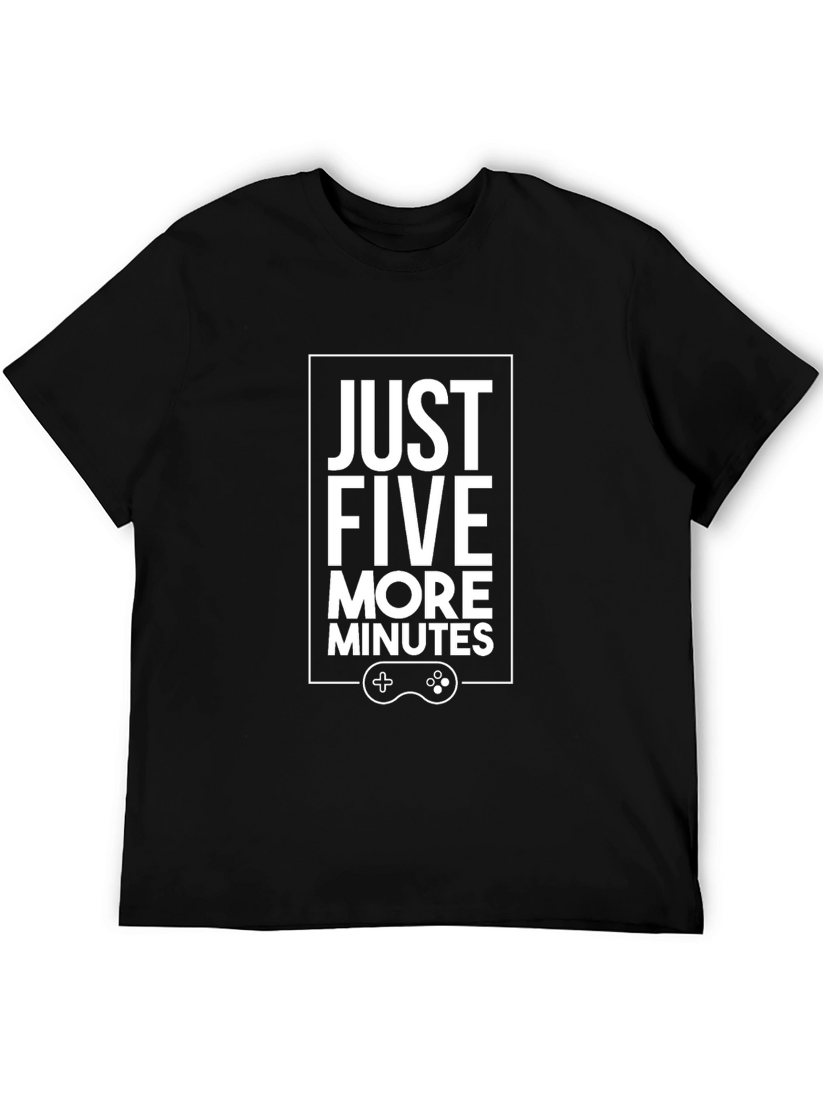 Just Five More Minutes Black Graphic Tee
