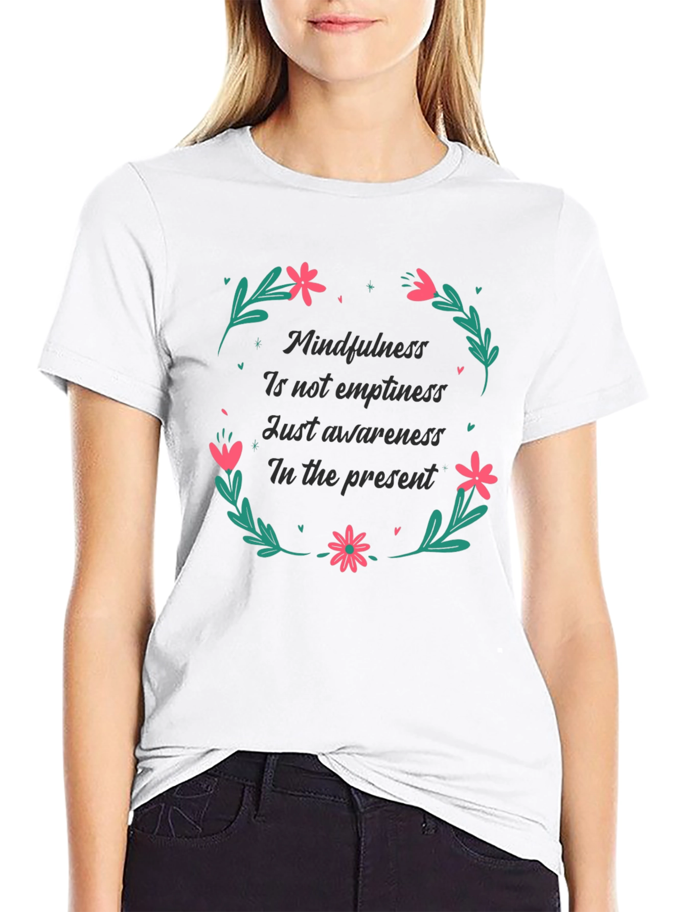 Mindfulness in the Present Black T-Shirt