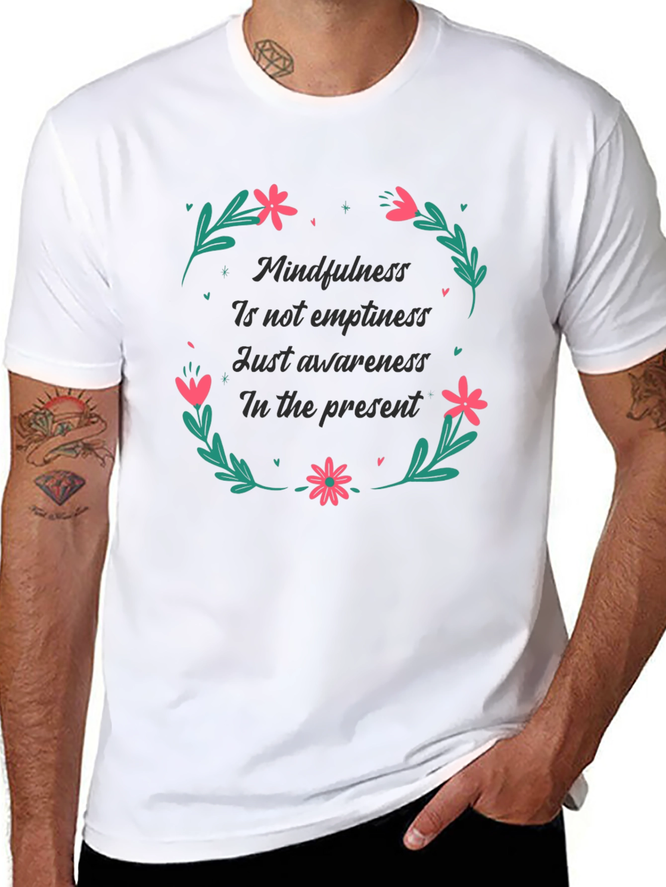 Mindfulness in the Present Black T-Shirt