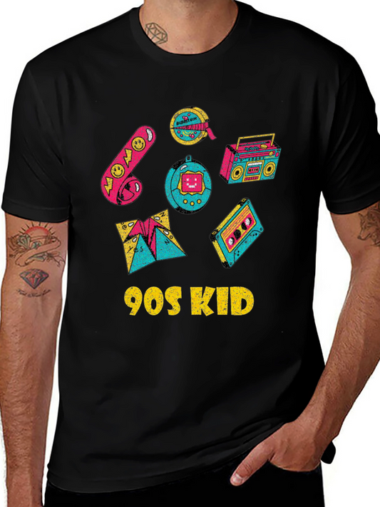 90s Kid Graphic Tee - Nostalgic Retro Style