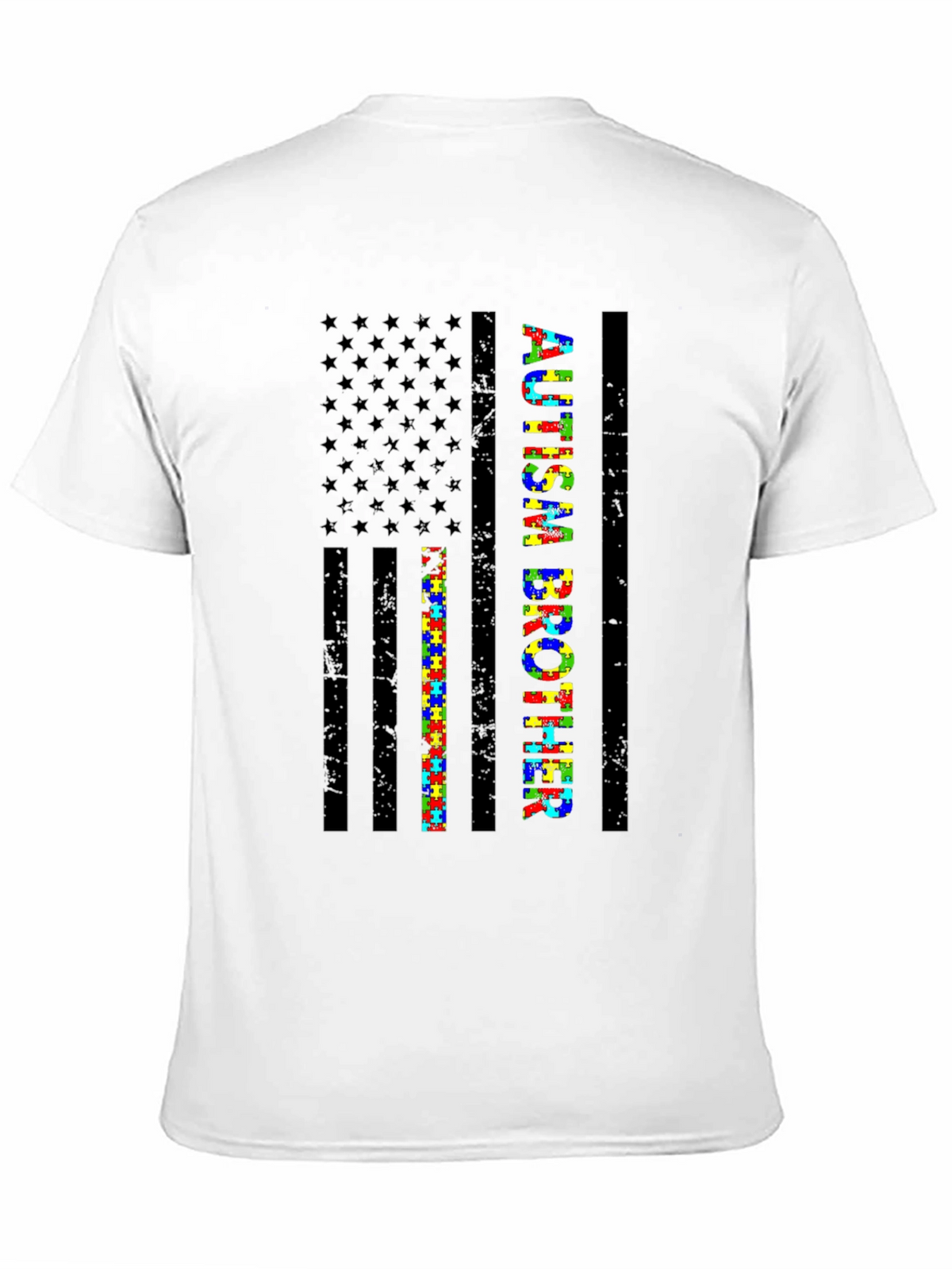 Autism Brother American Flag Graphic Tee