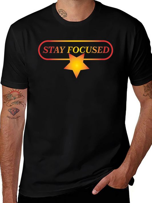 Stay Focused Black Graphic Tee