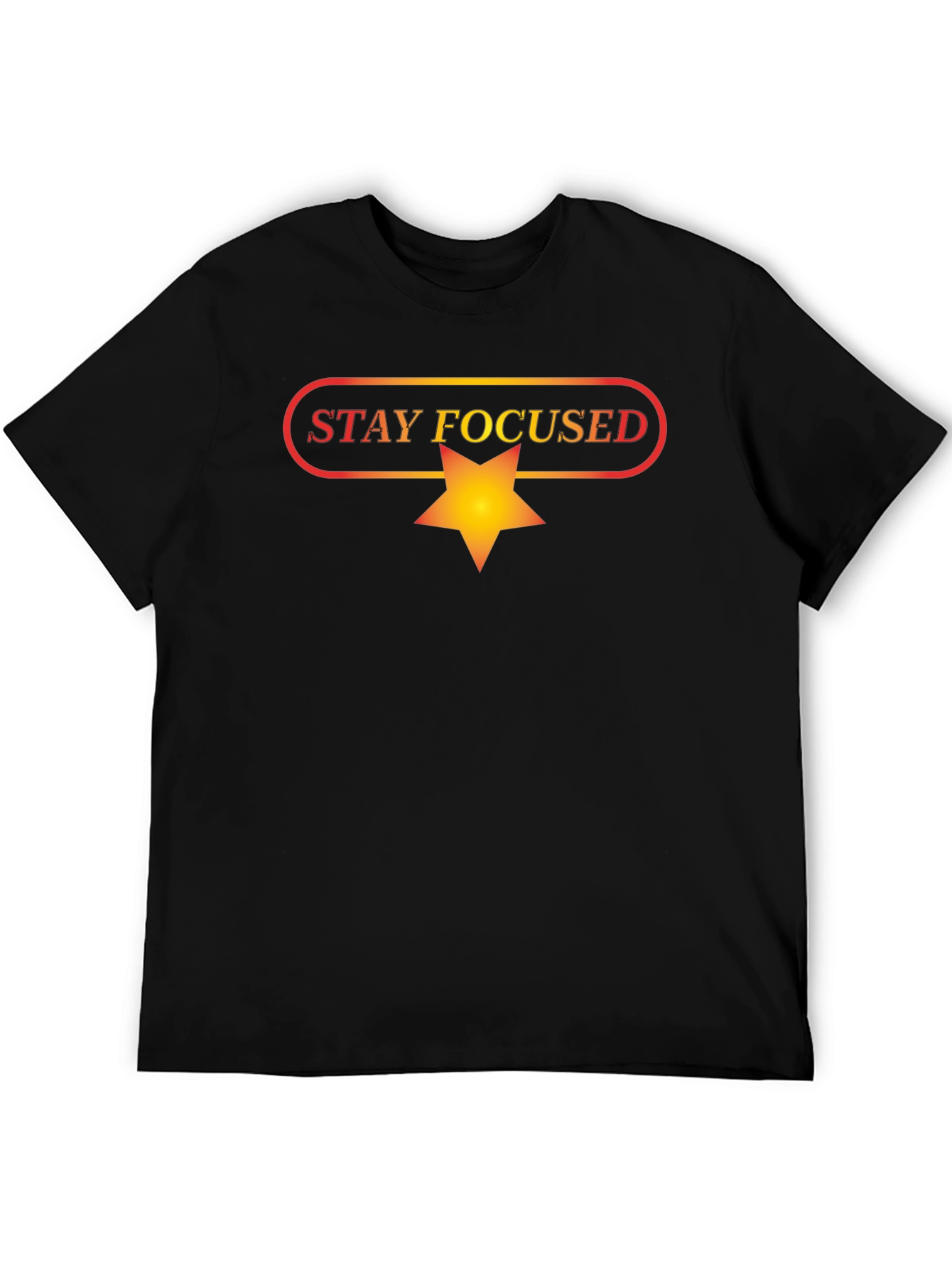 Stay Focused Black Graphic Tee