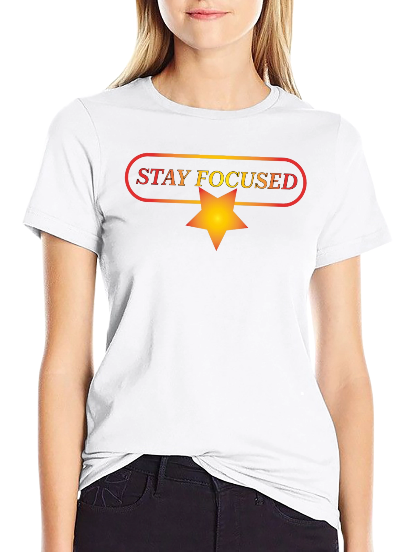 Stay Focused Black Graphic Tee