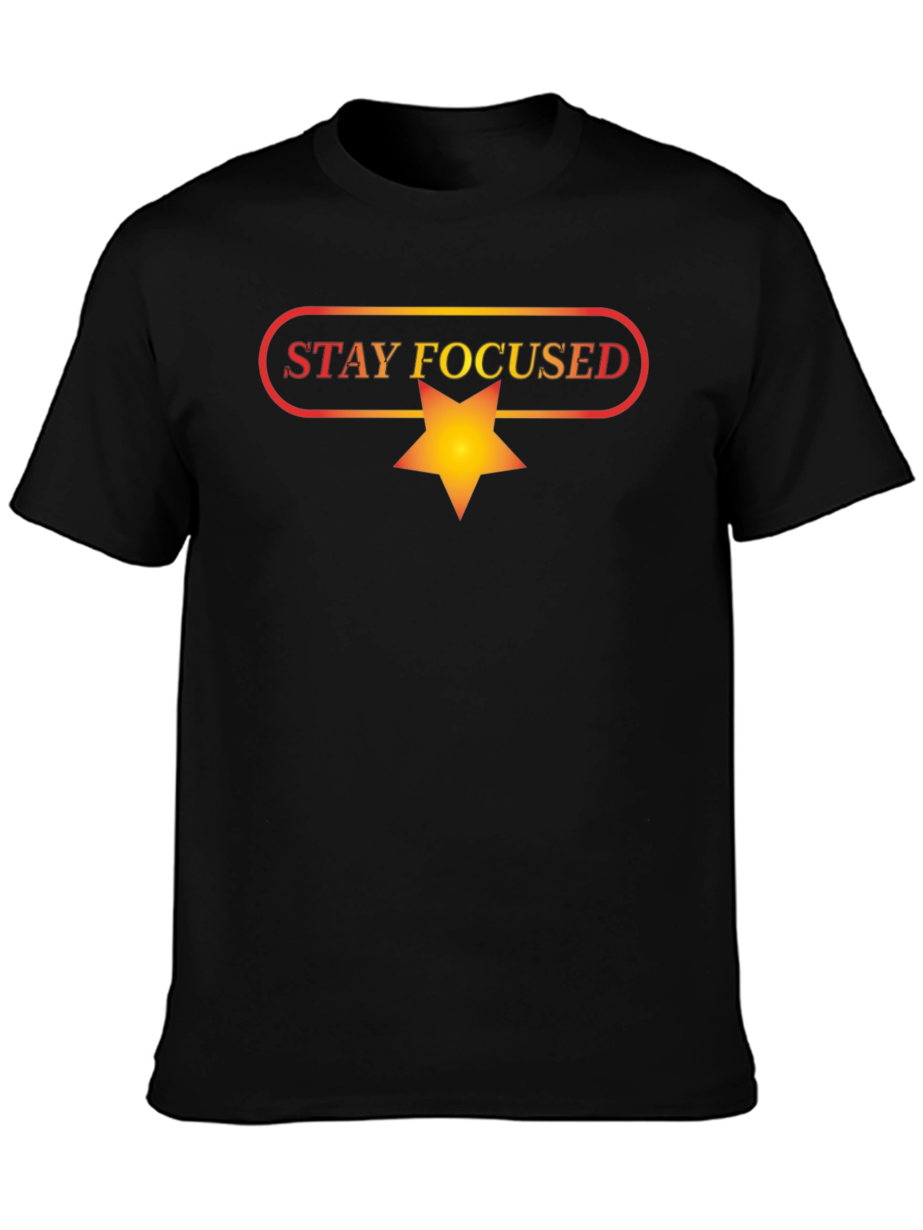 Stay Focused Black Graphic Tee