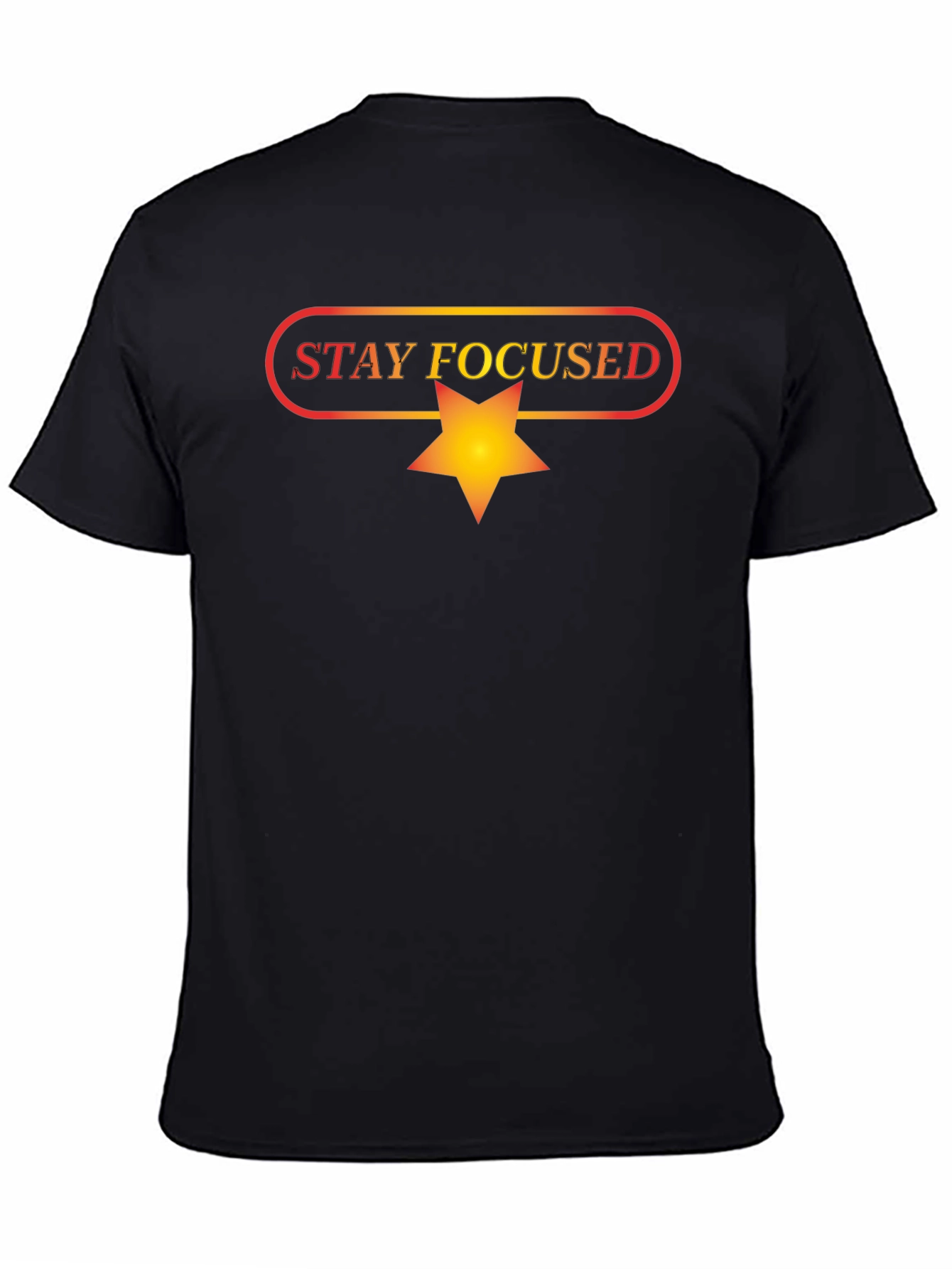 Stay Focused Black Graphic Tee
