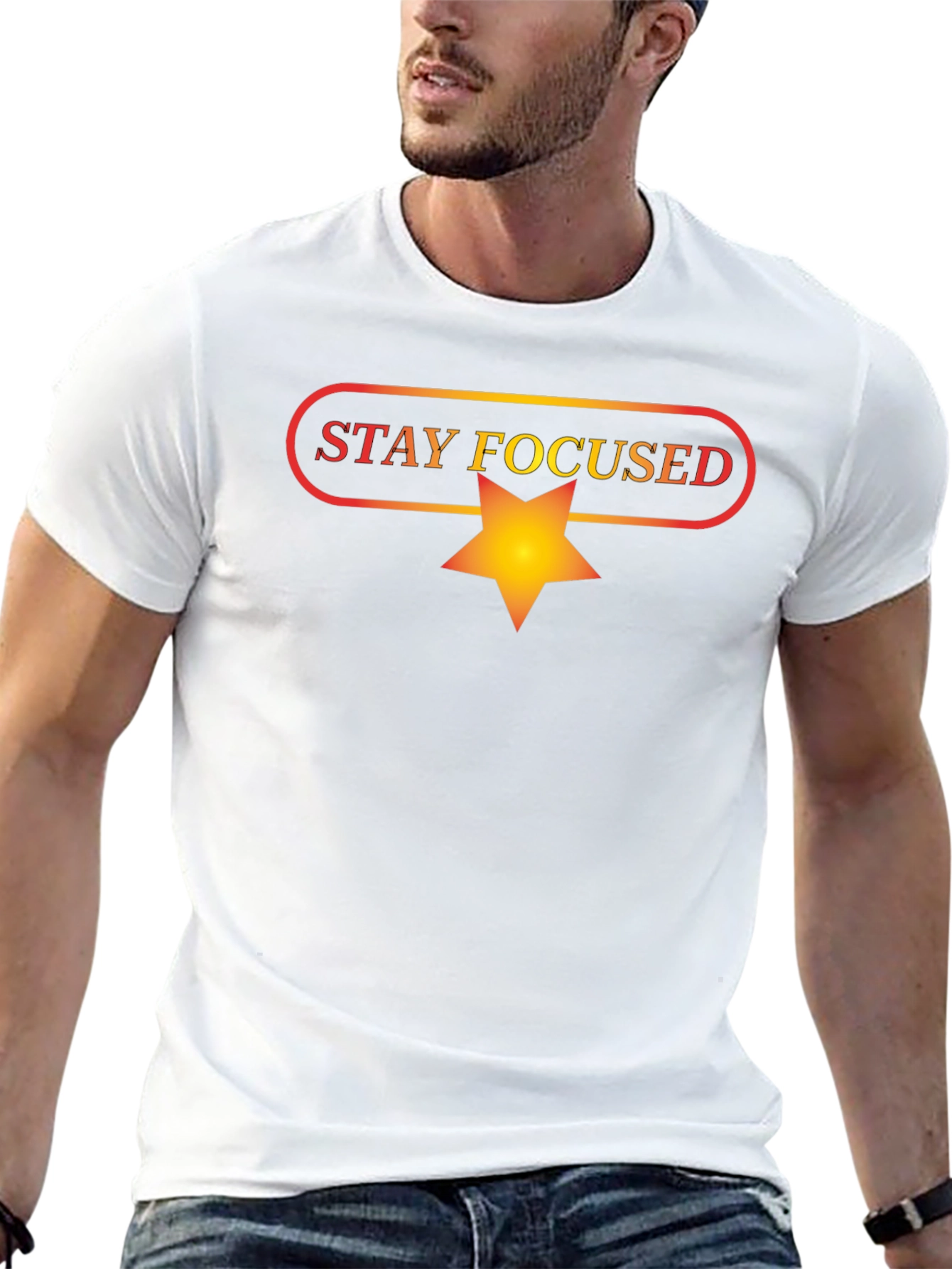 Stay Focused Black Graphic Tee