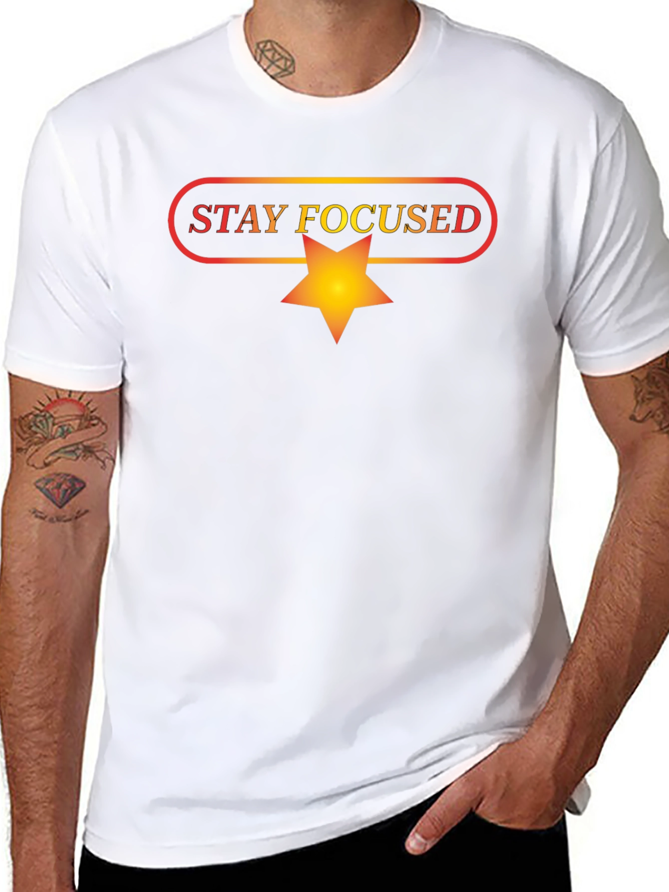 Stay Focused Black Graphic Tee
