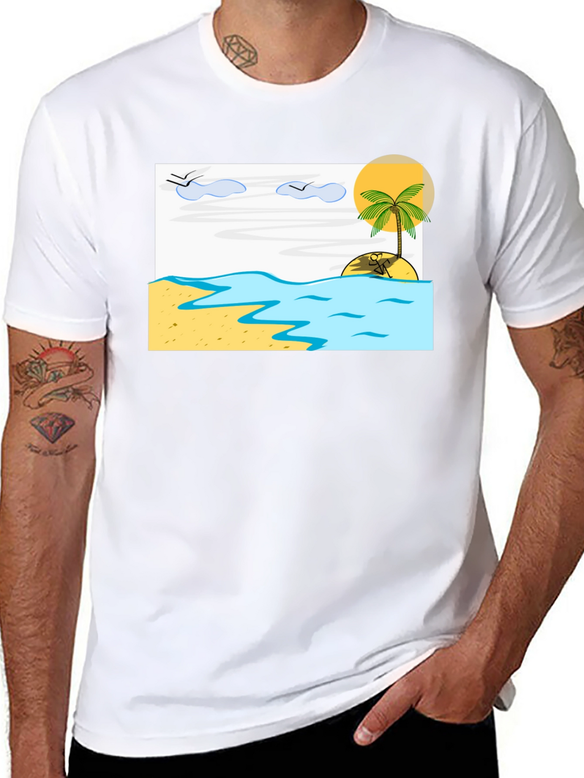 Island Beach T-Shirt - Relaxed Vacation Vibes