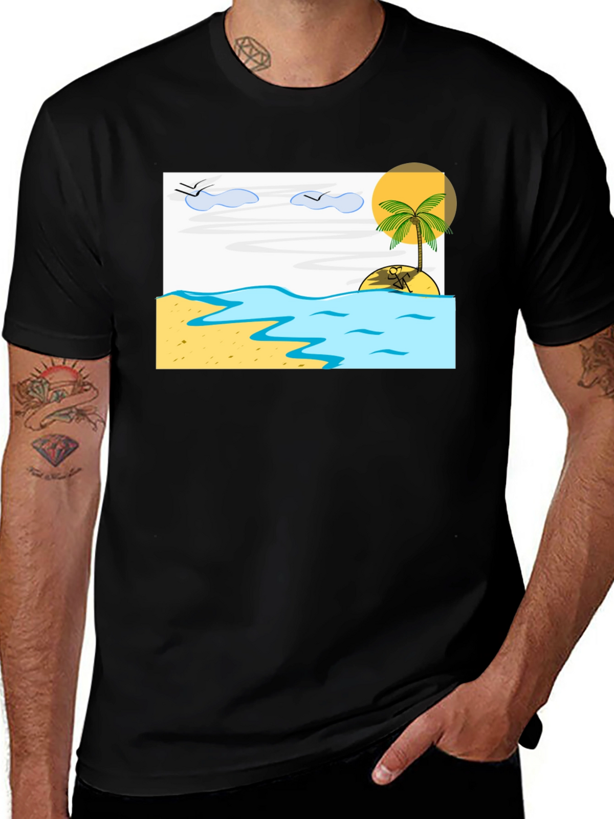 Island Beach T-Shirt - Relaxed Vacation Vibes