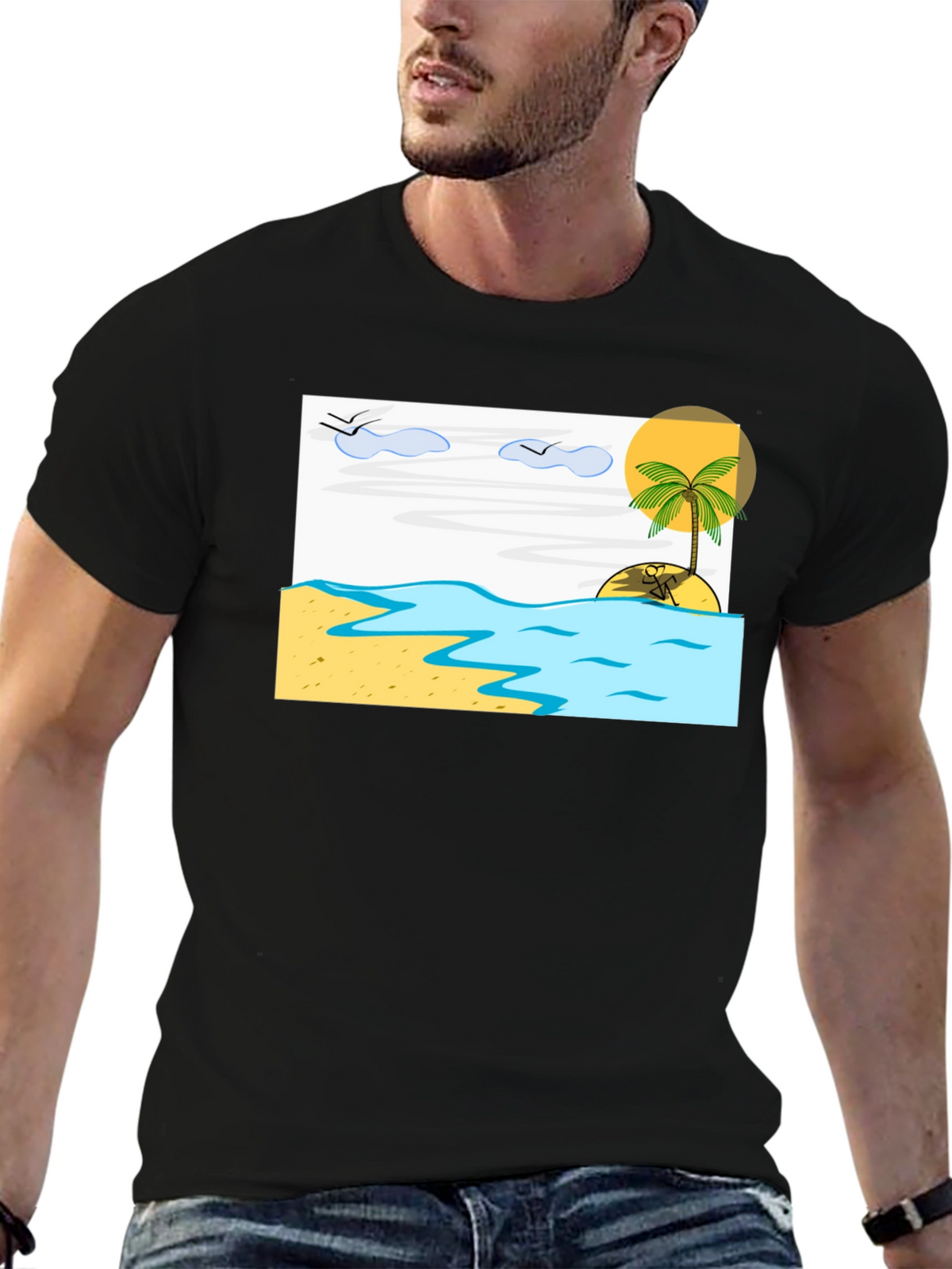 Island Beach T-Shirt - Relaxed Vacation Vibes