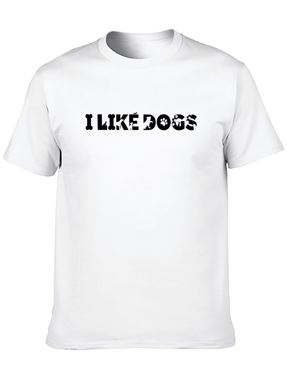 I Like Dogs Graphic Tee - Mens Black T-Shirt