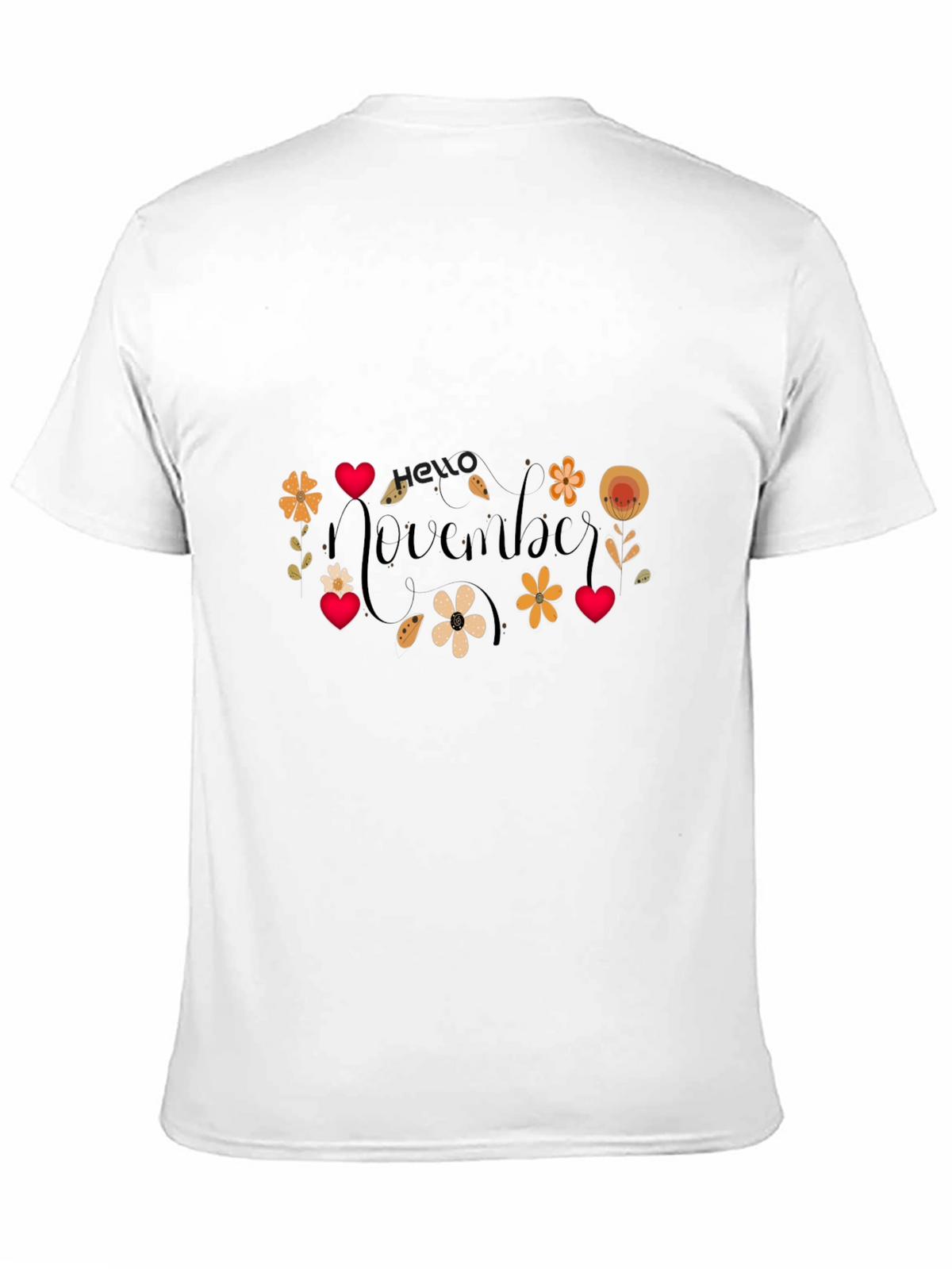 November Floral Graphic T-Shirt - Black