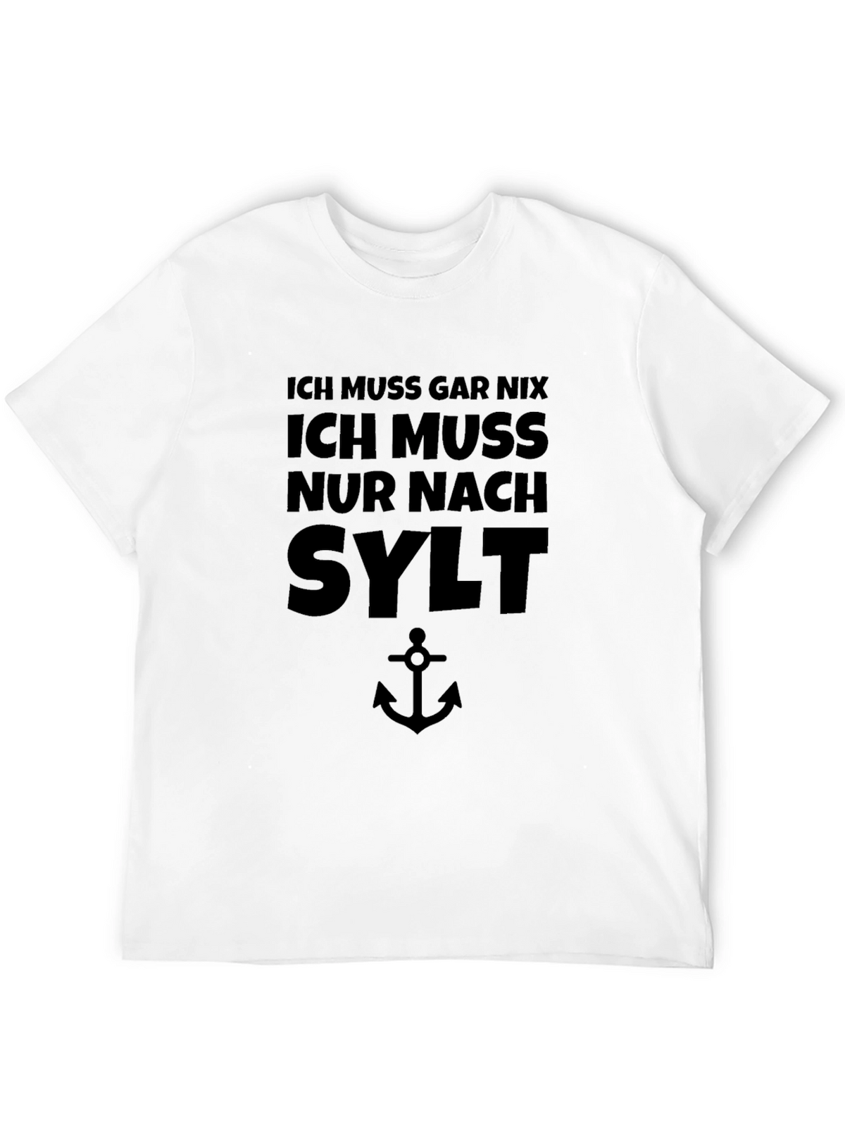 Ich Muss Nach Sylt Mens Black T-Shirt