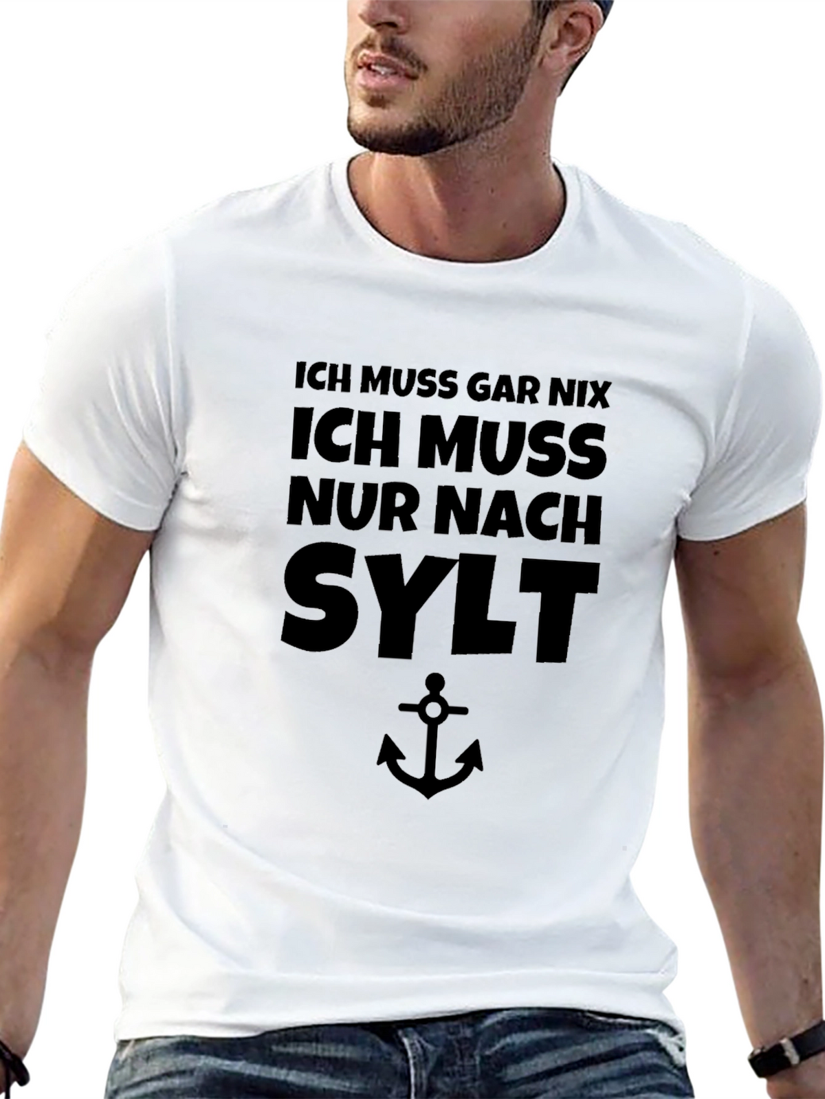 Ich Muss Nach Sylt Mens Black T-Shirt