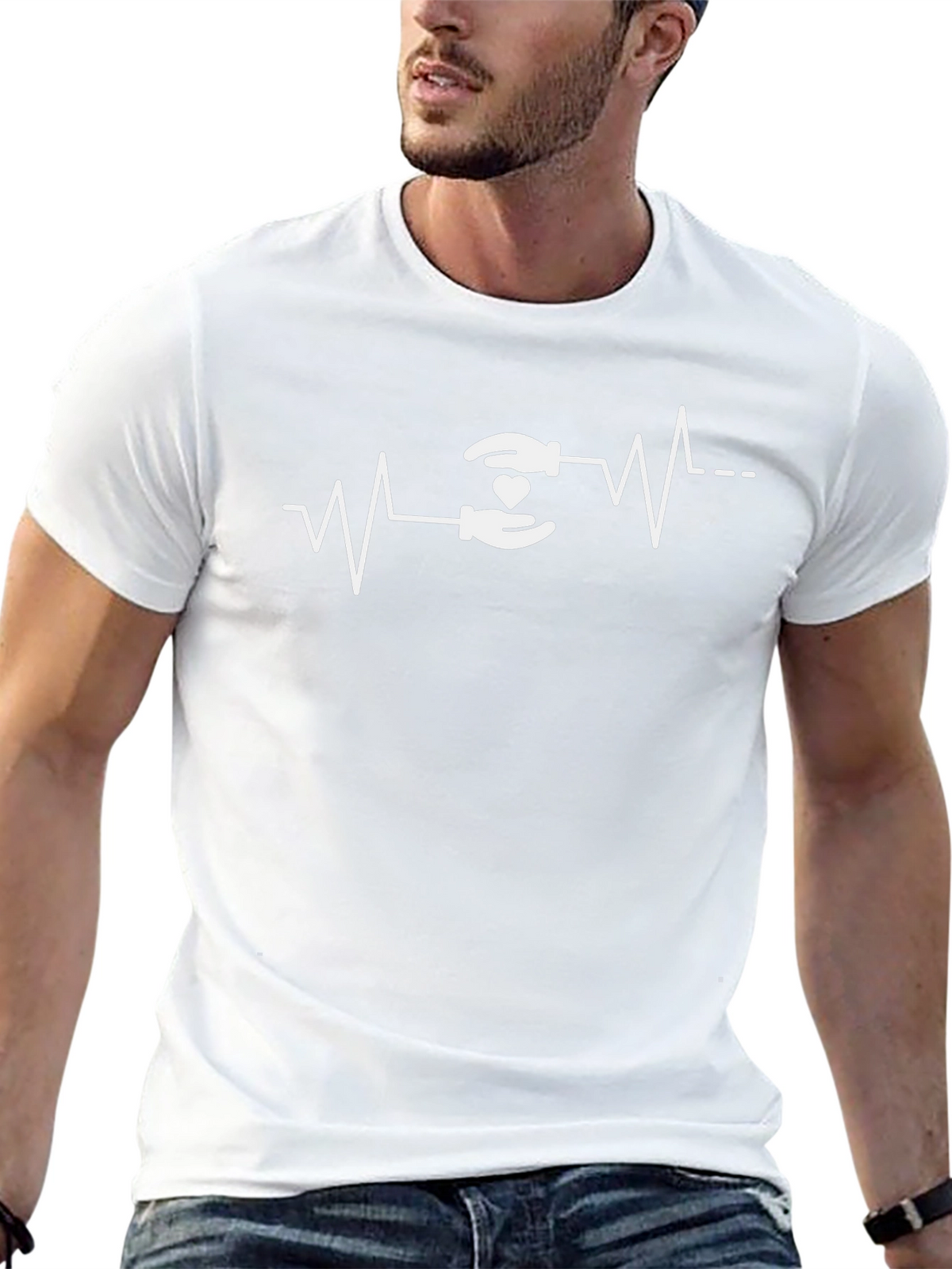 Heartbeat Love Hands Graphic Tee