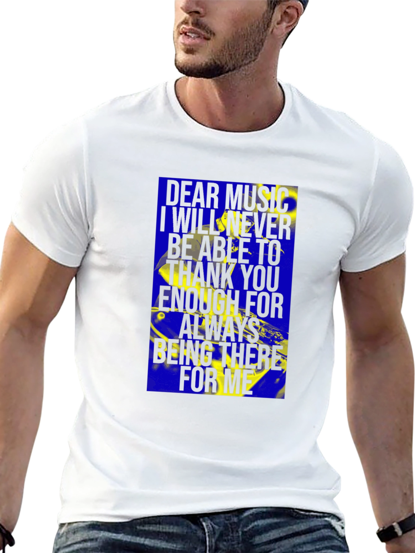 Dear Music Graphic T-Shirt - Comfort Fit