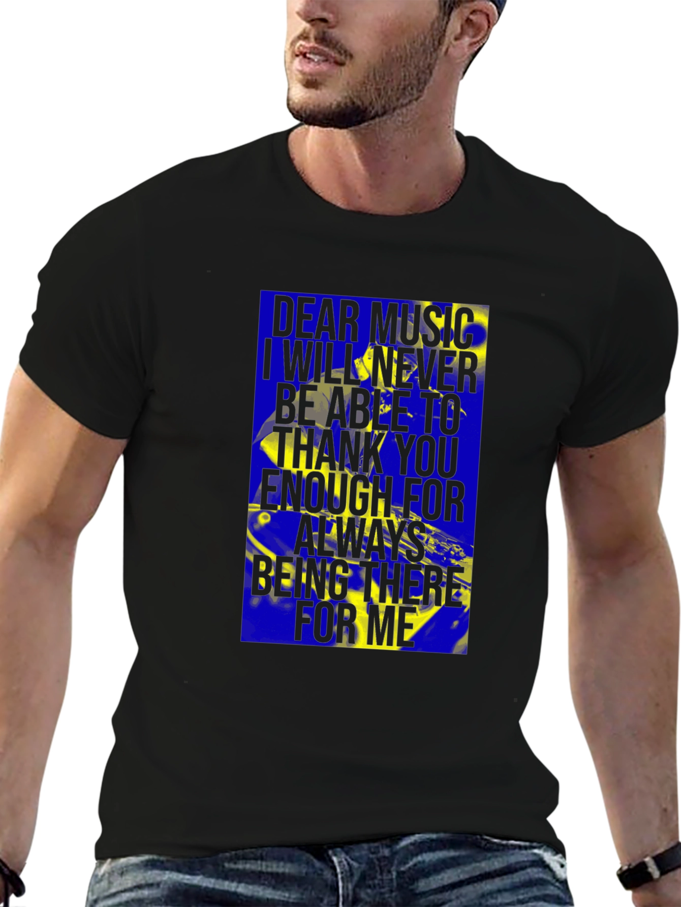 Dear Music Graphic T-Shirt - Comfort Fit