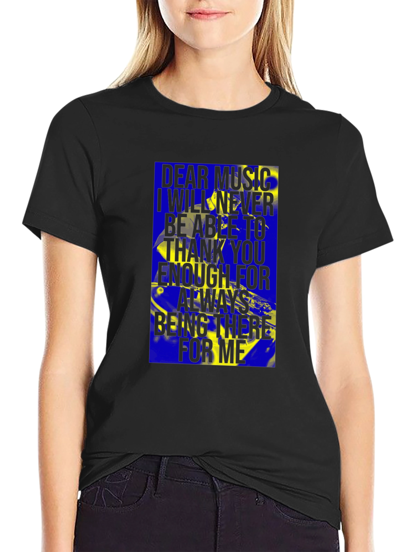 Dear Music Graphic T-Shirt - Comfort Fit