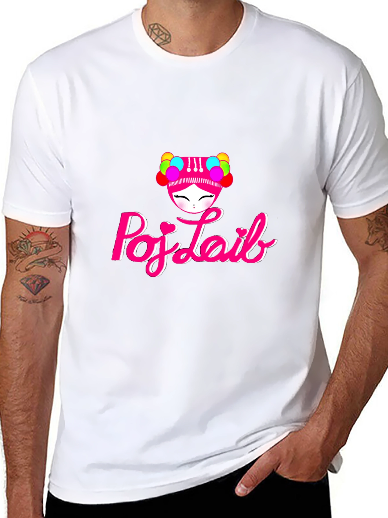 Poj-Laib Graphic Tee - Black T-Shirt