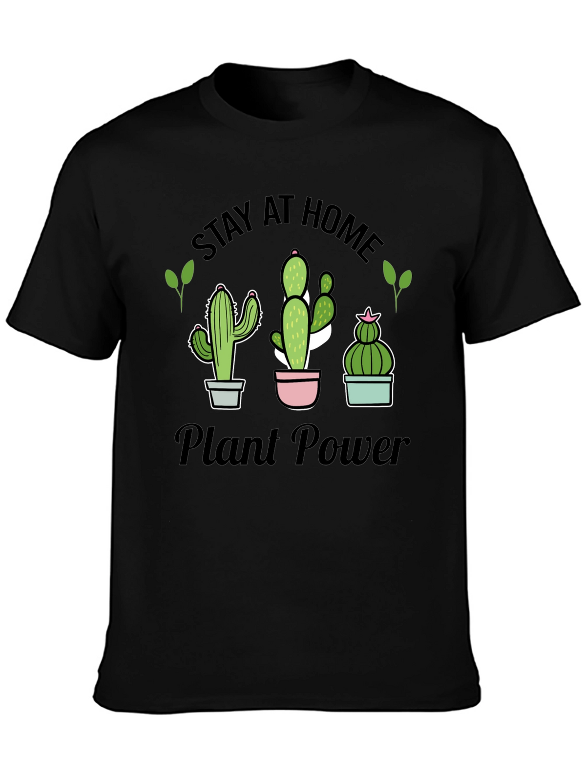 Stay At Home Plant Power T-Shirt Cactus Lover Tee
