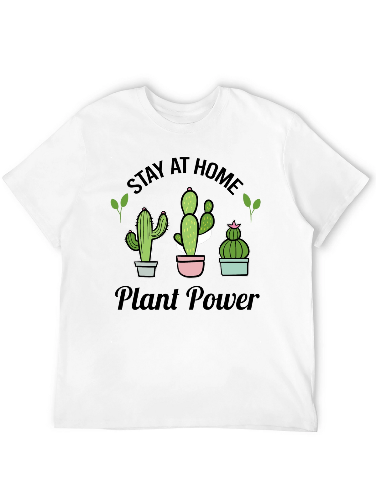 Stay At Home Plant Power T-Shirt Cactus Lover Tee