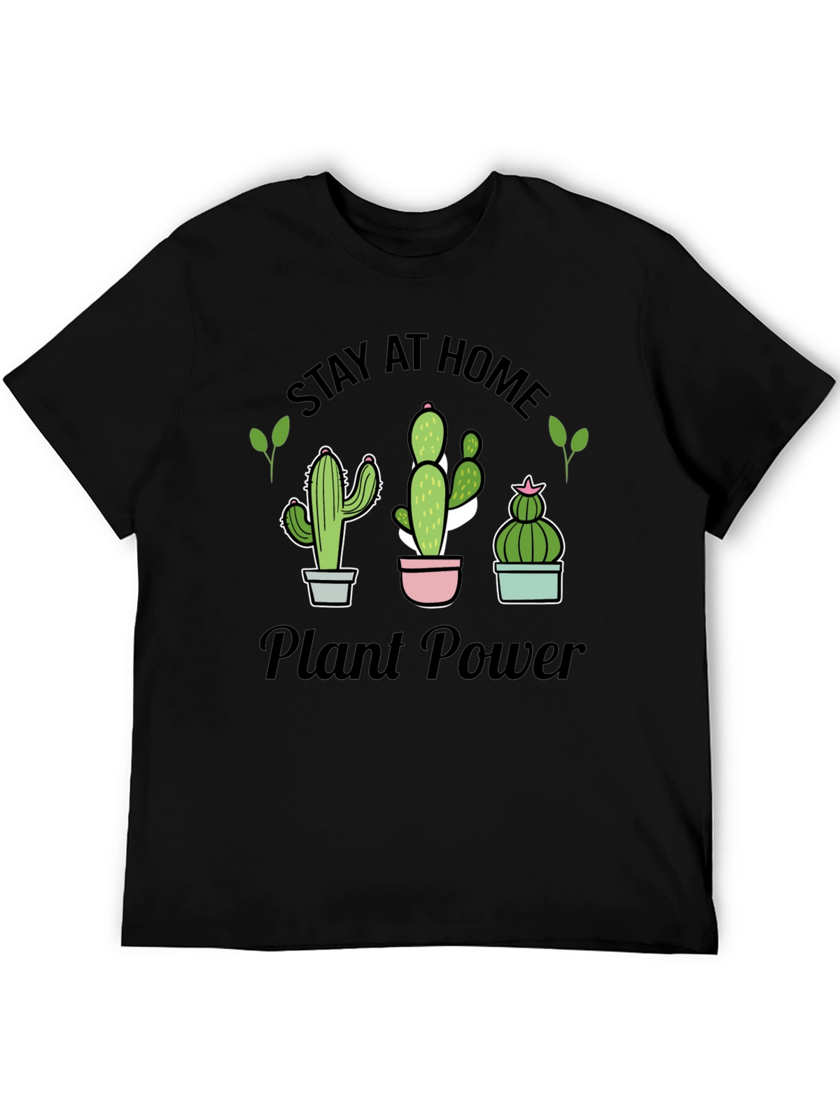 Stay At Home Plant Power T-Shirt Cactus Lover Tee