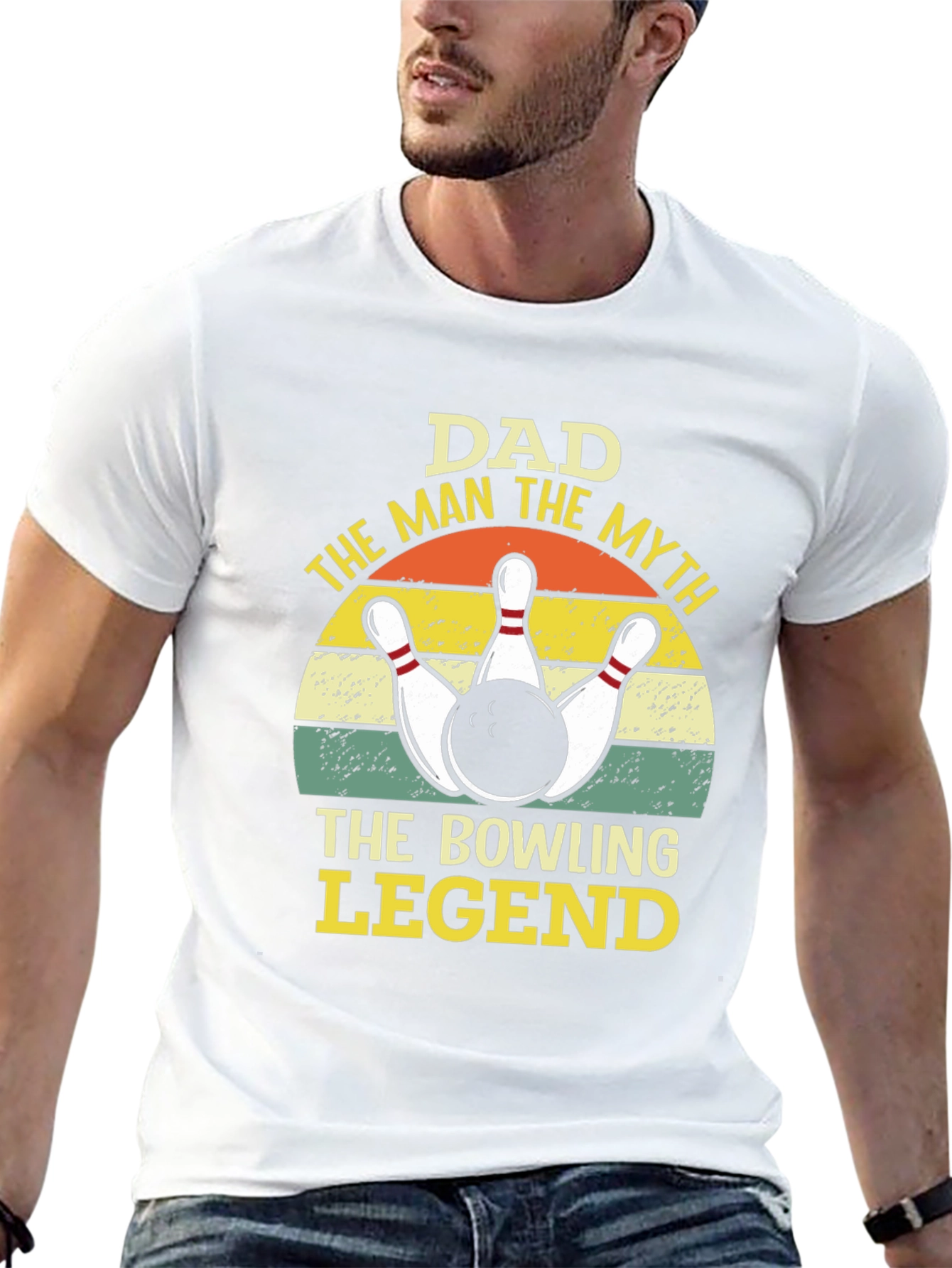 Dad Bowling Legend Graphic Tee Shirt