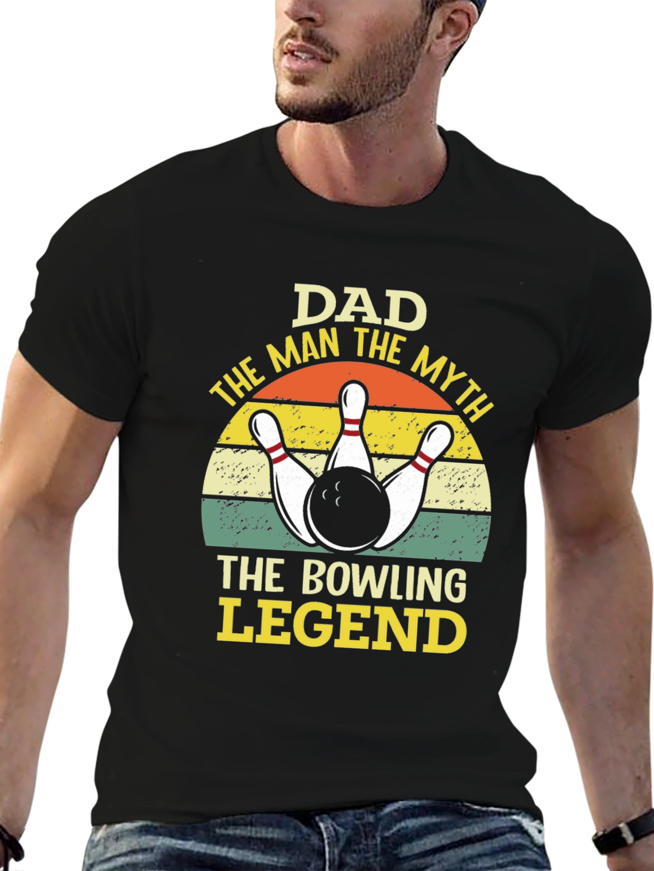 Dad Bowling Legend Graphic Tee Shirt