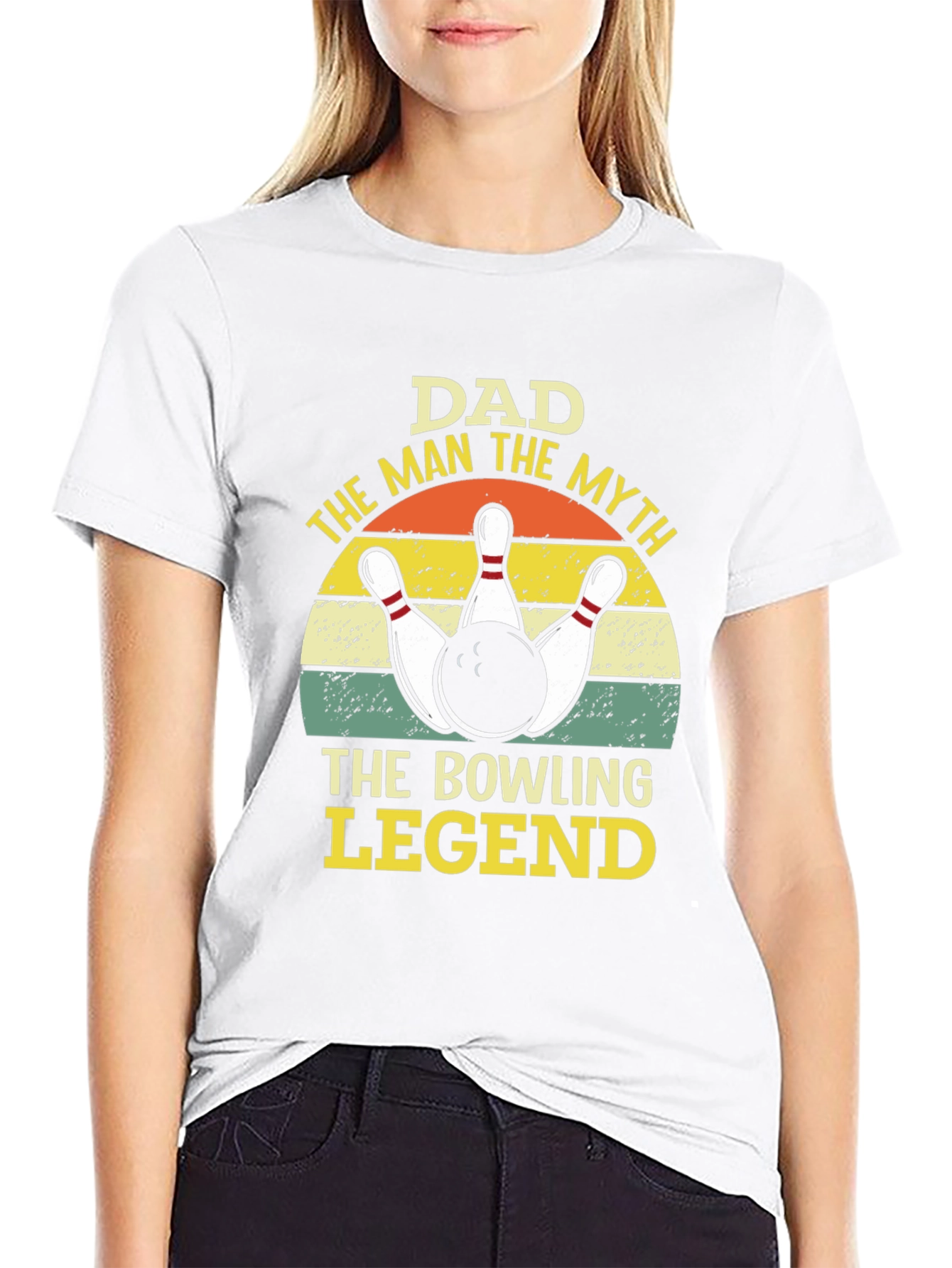 Dad Bowling Legend Graphic Tee Shirt