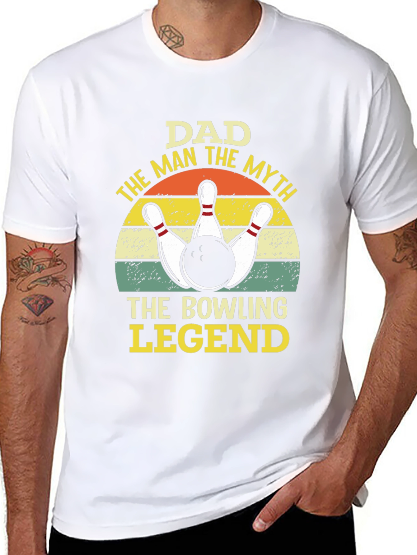Dad Bowling Legend Graphic Tee Shirt
