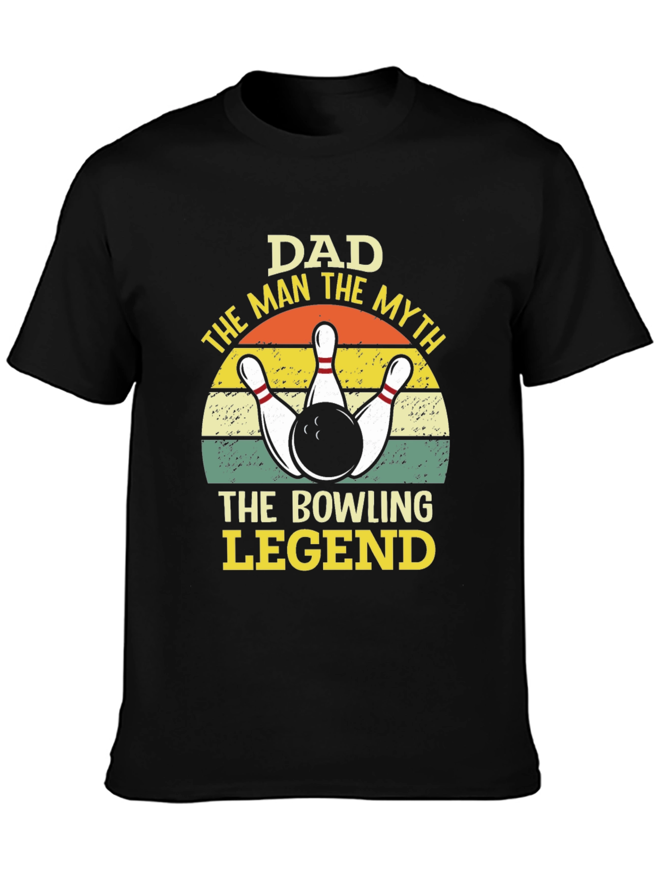 Dad Bowling Legend Graphic Tee Shirt