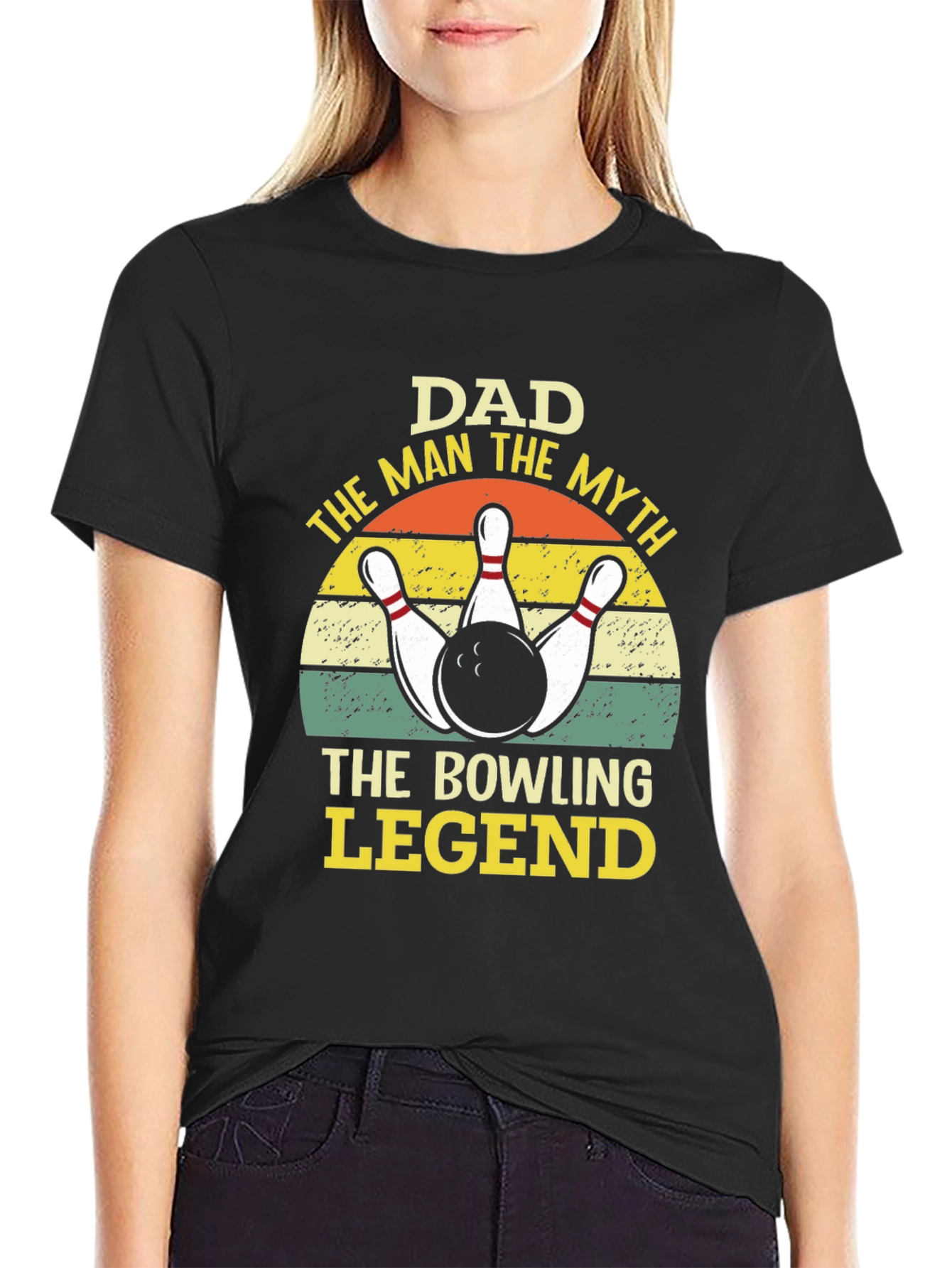 Dad Bowling Legend Graphic Tee Shirt