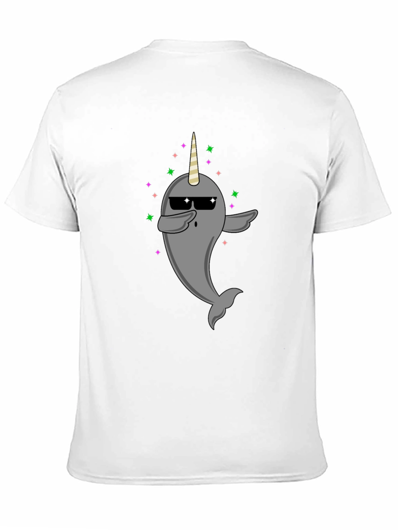 Dabbing Narwhal Unicorn Black T-Shirt