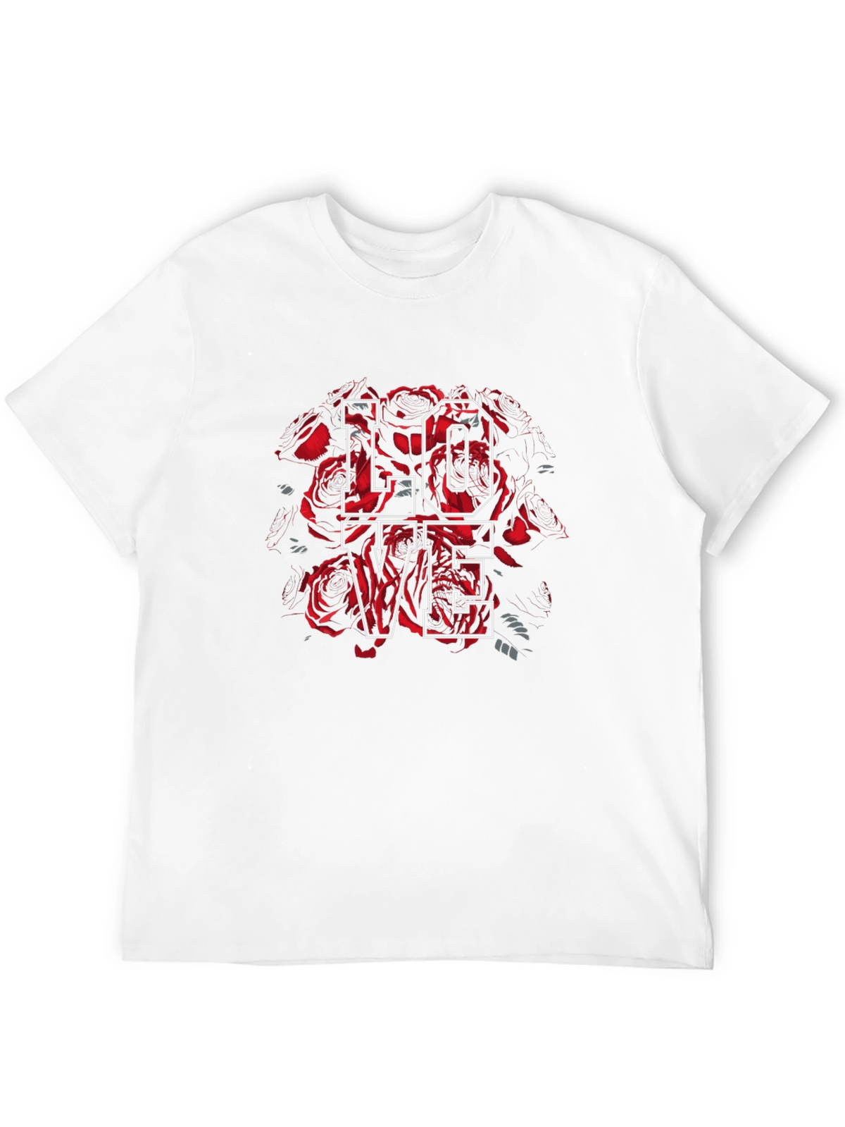 Love Roses Graphic Tee - Stylish Black T-Shirt