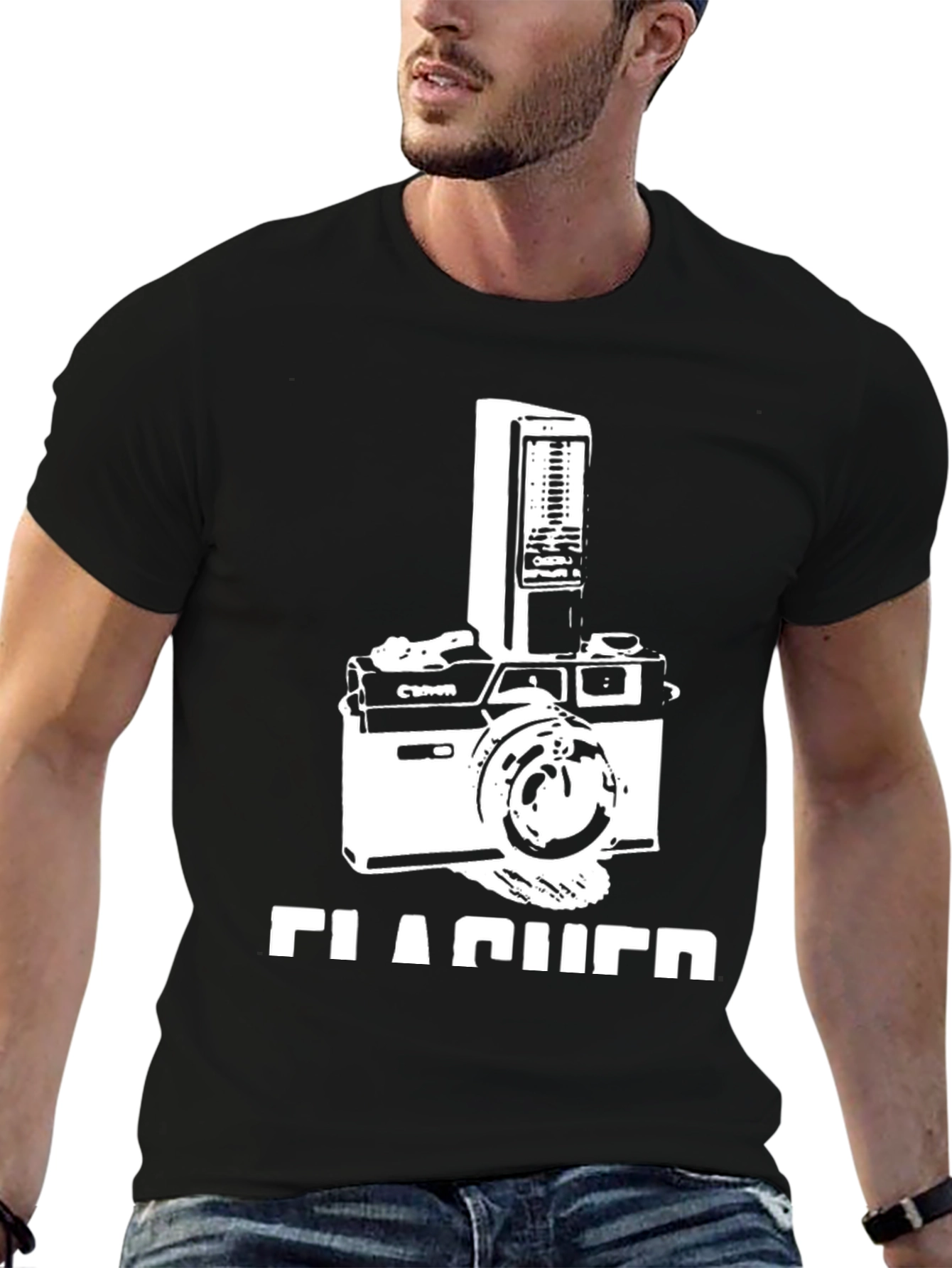 Retro Camera T-Shirt - Flasher Design
