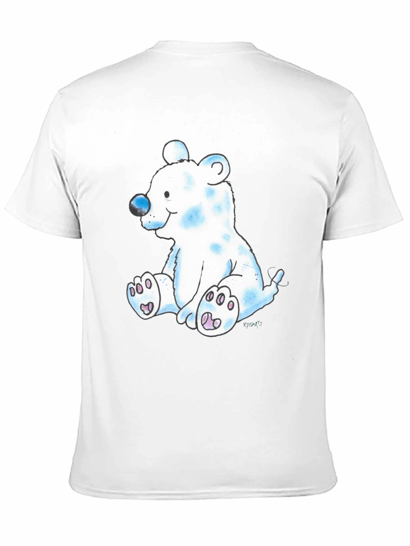 Cute Cartoon Bear Black T-Shirt