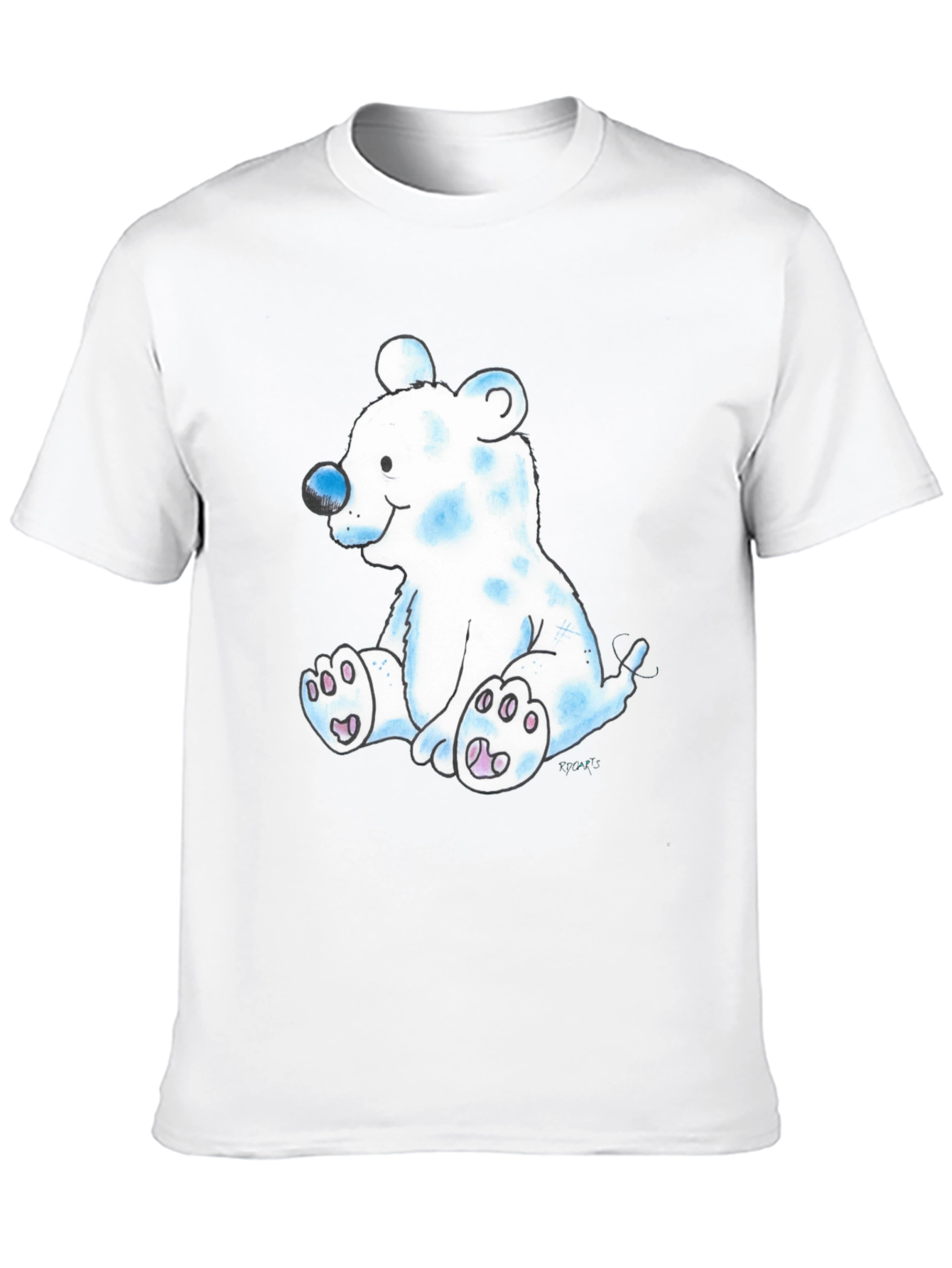 Cute Cartoon Bear Black T-Shirt