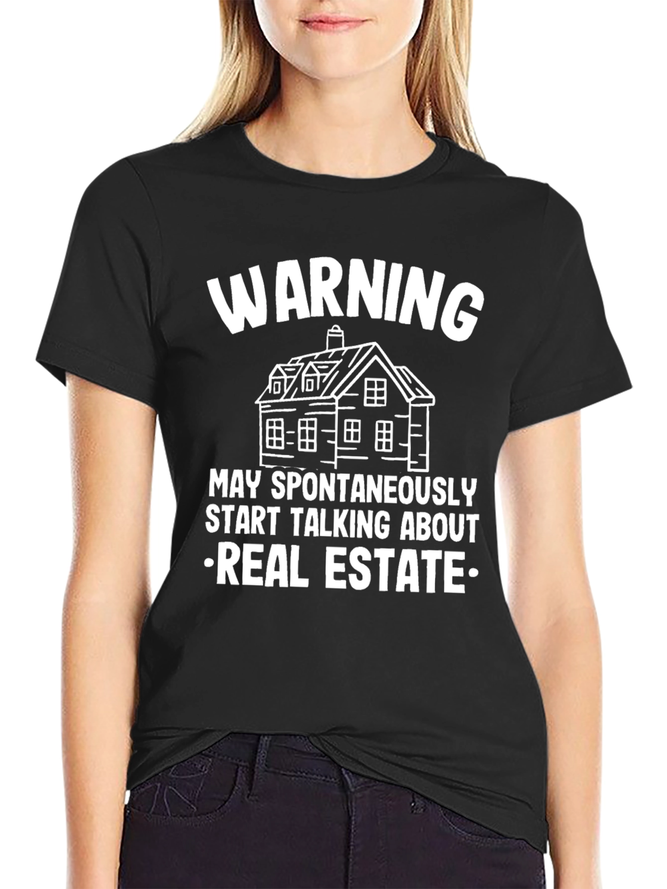 Warning: May Spontaneously Talk Real Estate T-Shirt