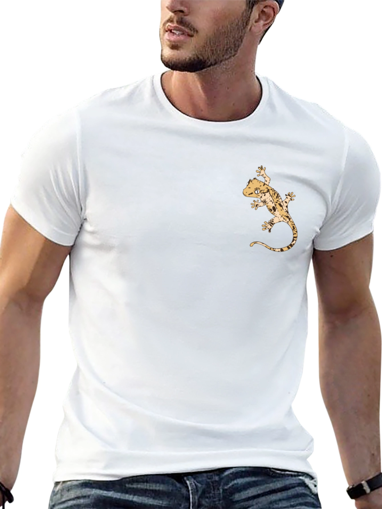 Crested Gecko Graphic Tee - Stylish Reptile Lover T-Shirt