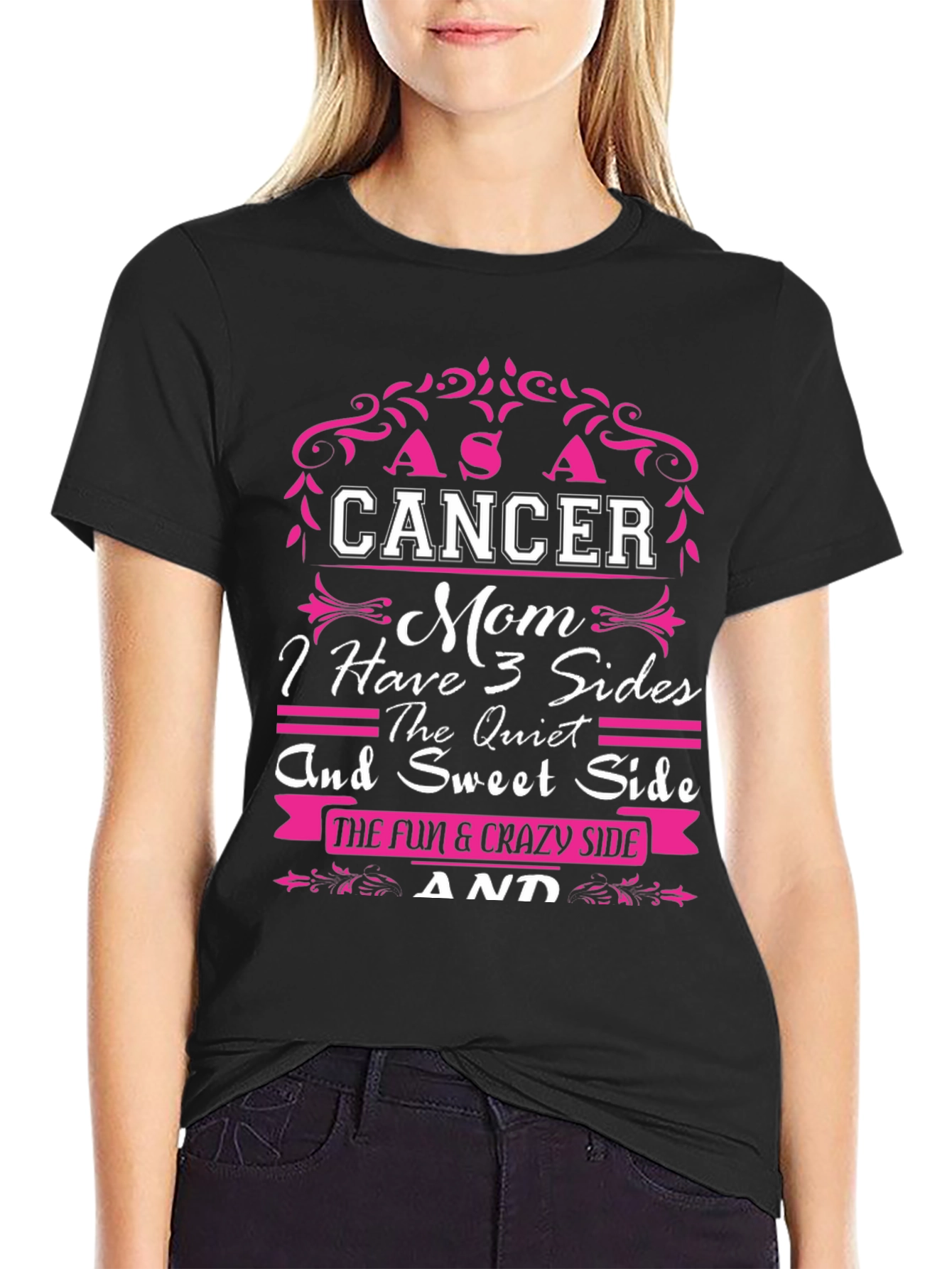 Cancer Mom T-Shirt: 3 Sides Design
