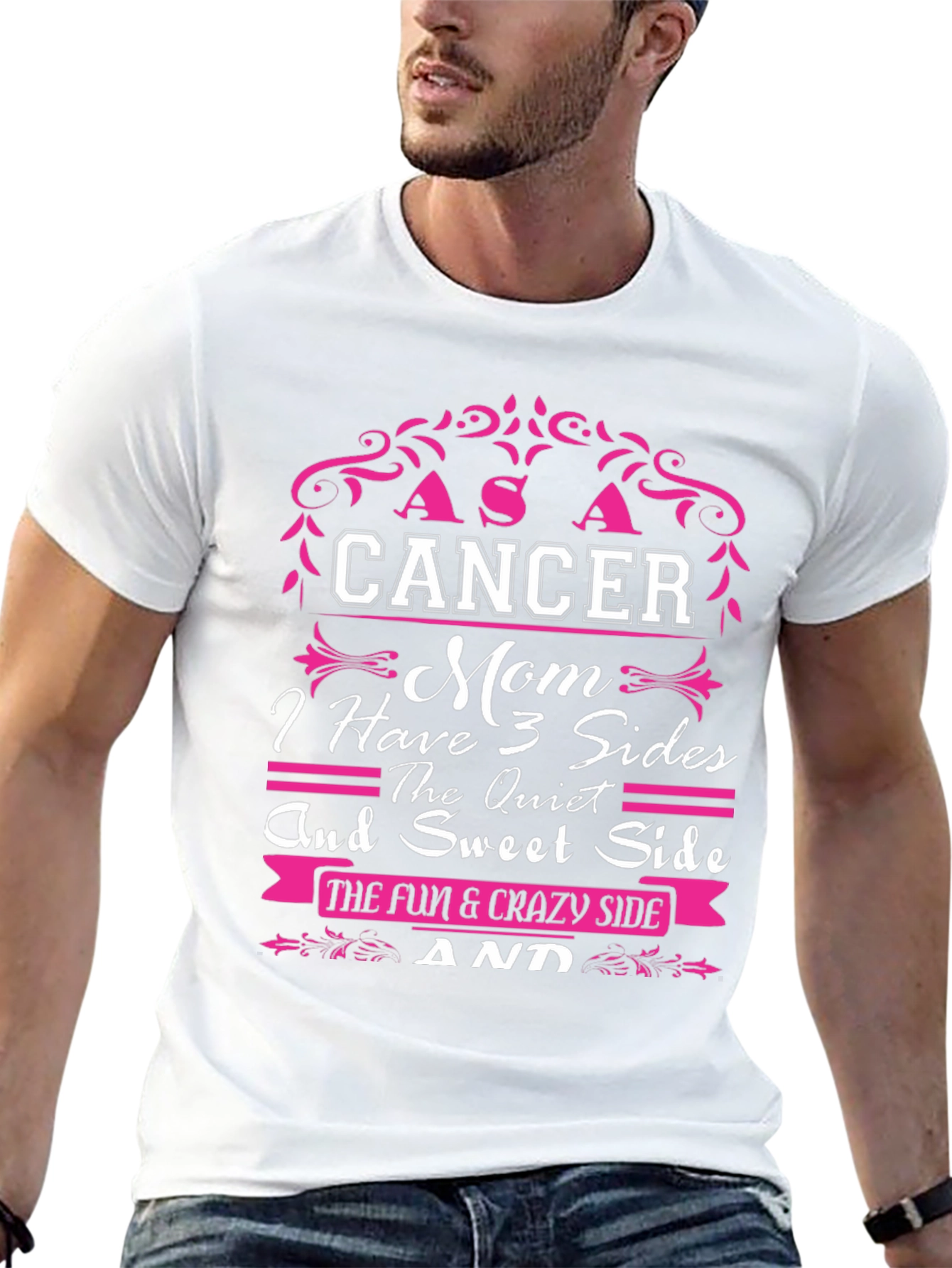 Cancer Mom T-Shirt: 3 Sides Design