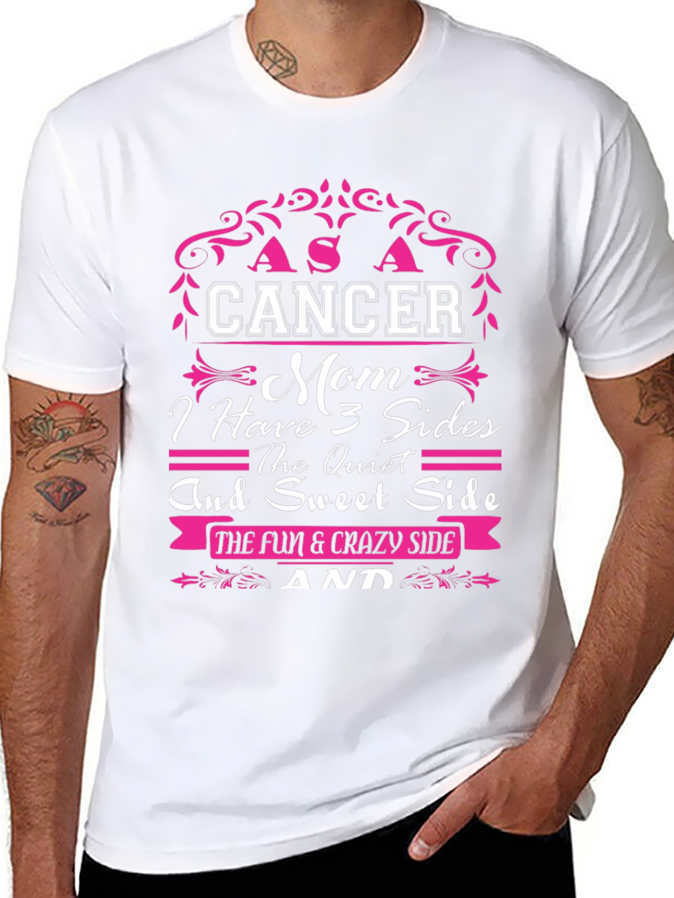 Cancer Mom T-Shirt: 3 Sides Design