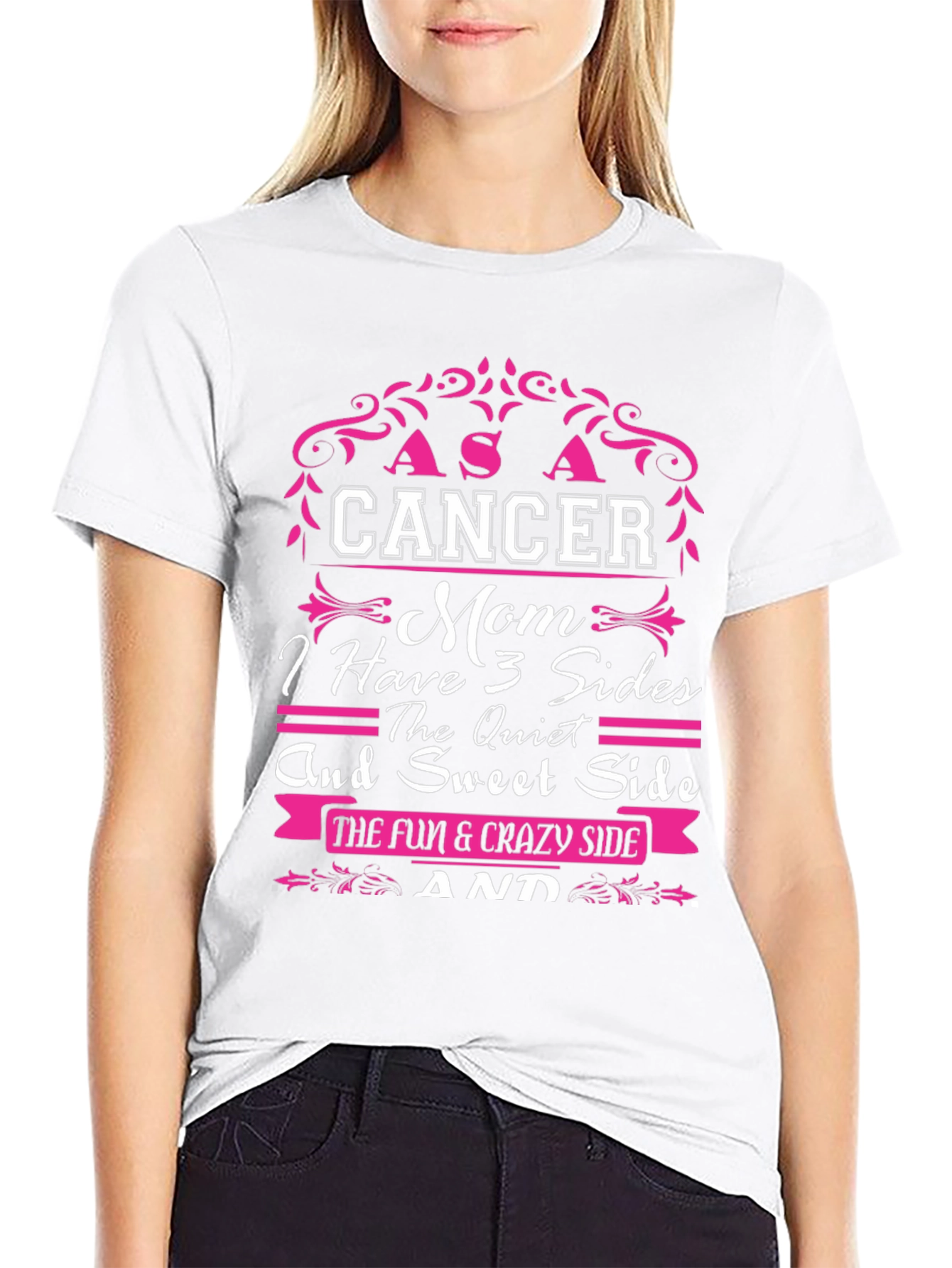 Cancer Mom T-Shirt: 3 Sides Design
