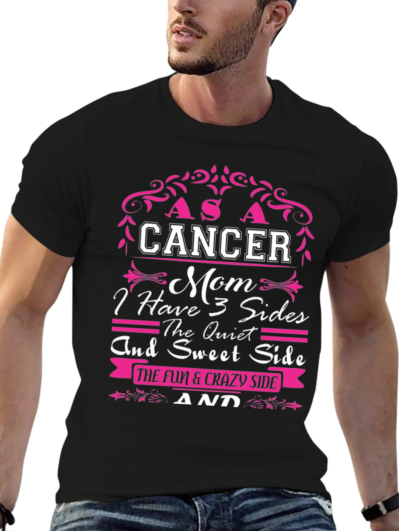 Cancer Mom T-Shirt: 3 Sides Design