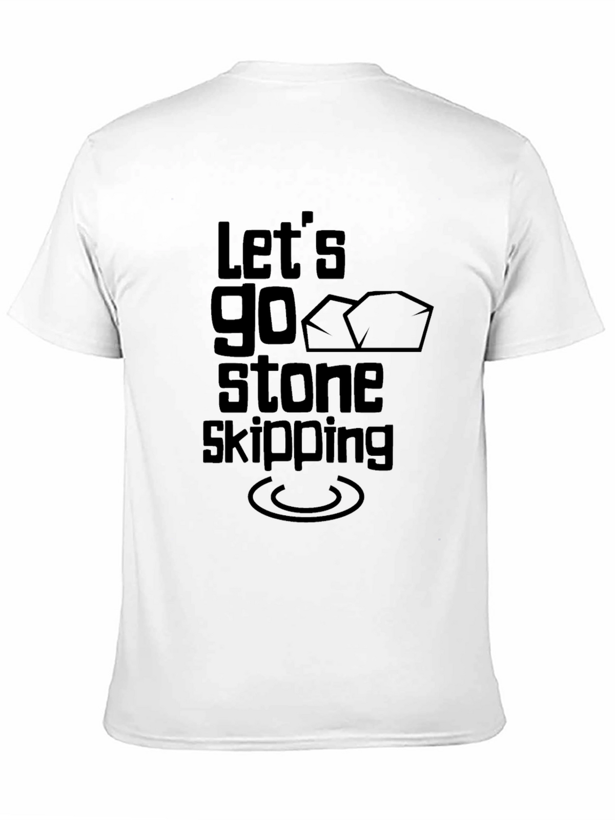 Lets Go Stone Skipping Black T-Shirt