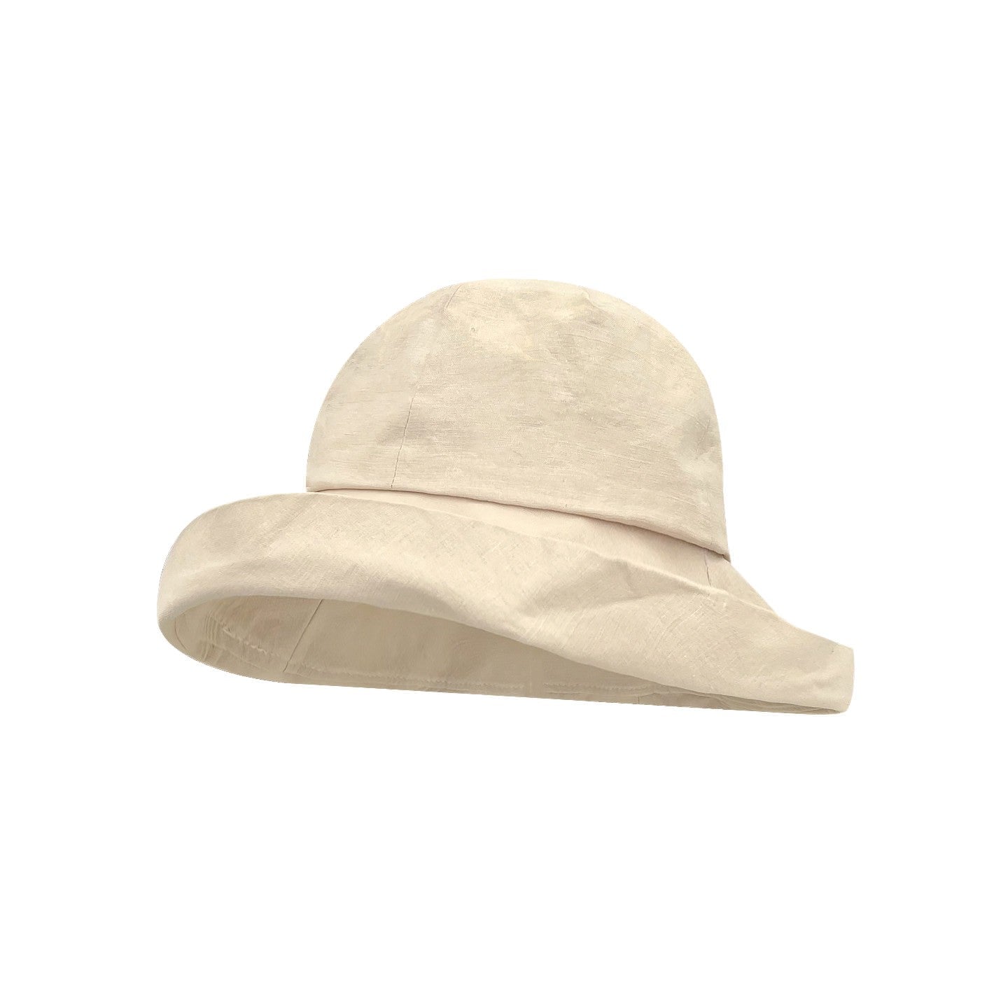 Women's Cotton Bucket Hat, Wide Rolled Brim, Sun Protection, Breathable, Spring Summer