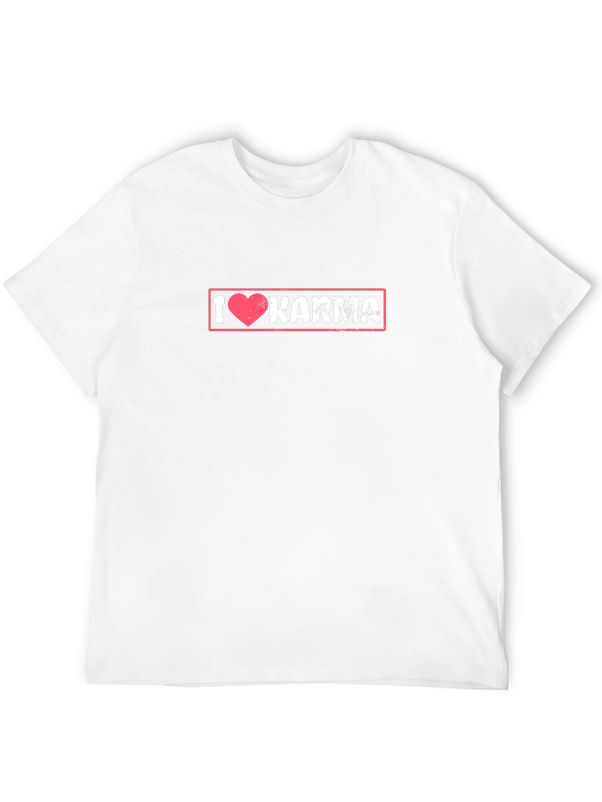 I Love Karma Graphic Tee - Black Cotton T-Shirt